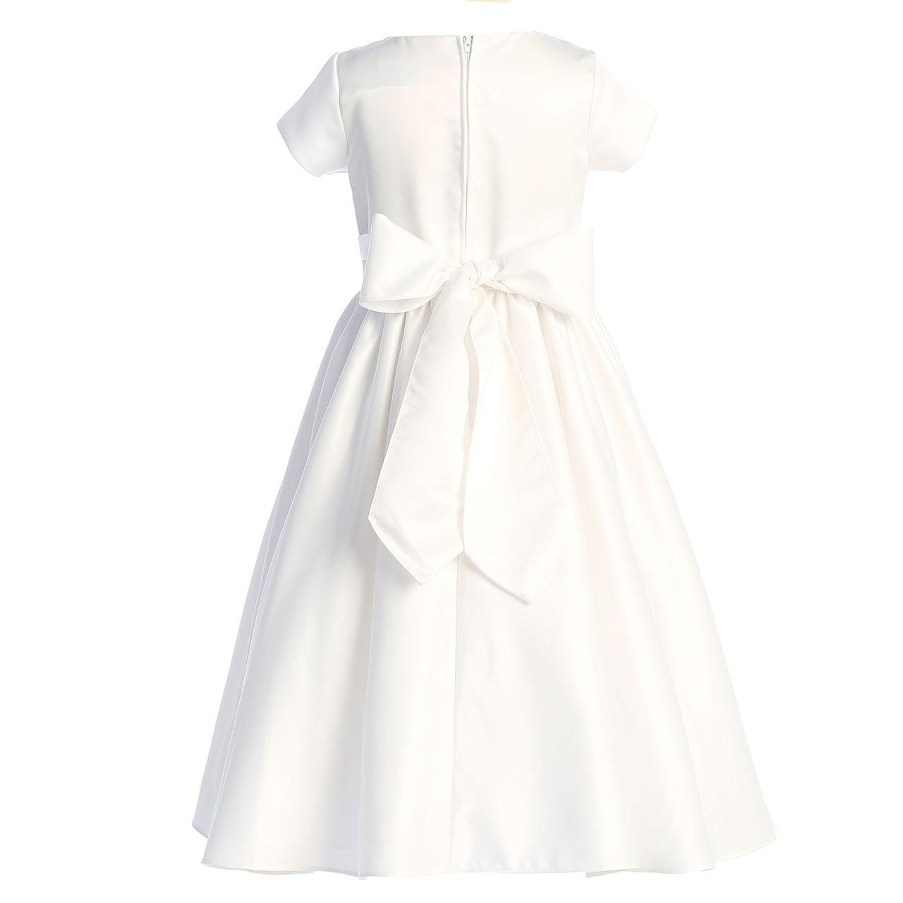 Back of the Extended Size Kyla Communion Dress