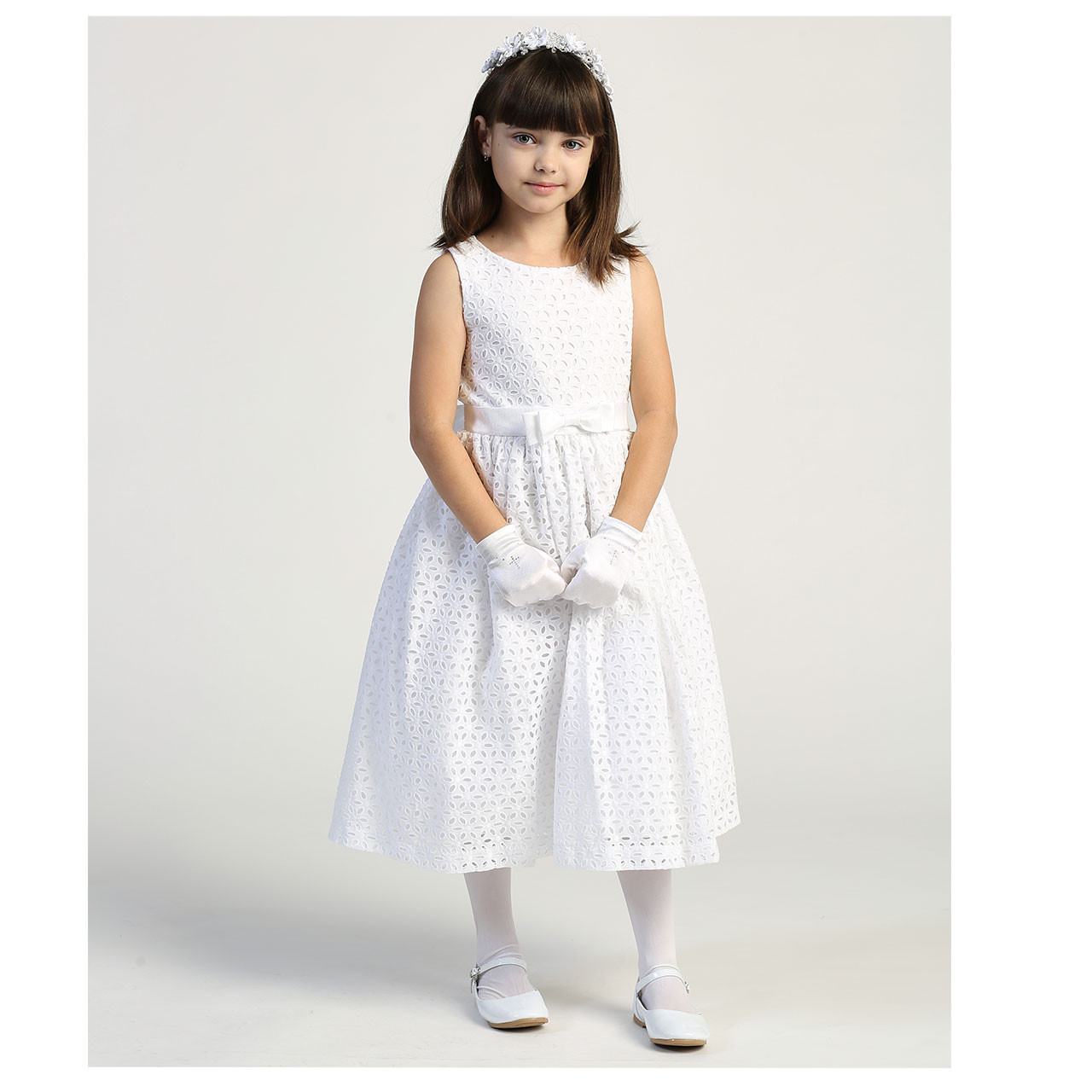 Eyelet sales communion dress