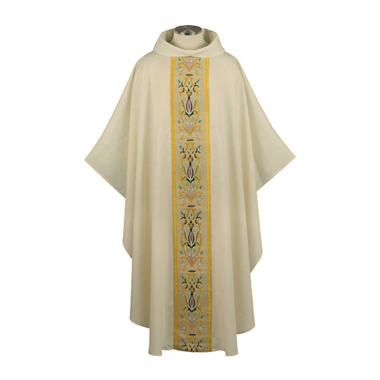 15613 Crown & Flower Chasuble from MDS/Creme