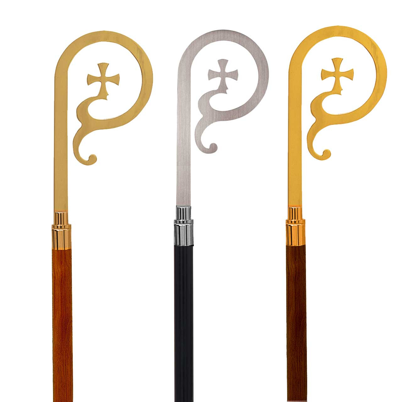 K62  Crozier / Brass, Stainless Steel, or 24K Gold Plate