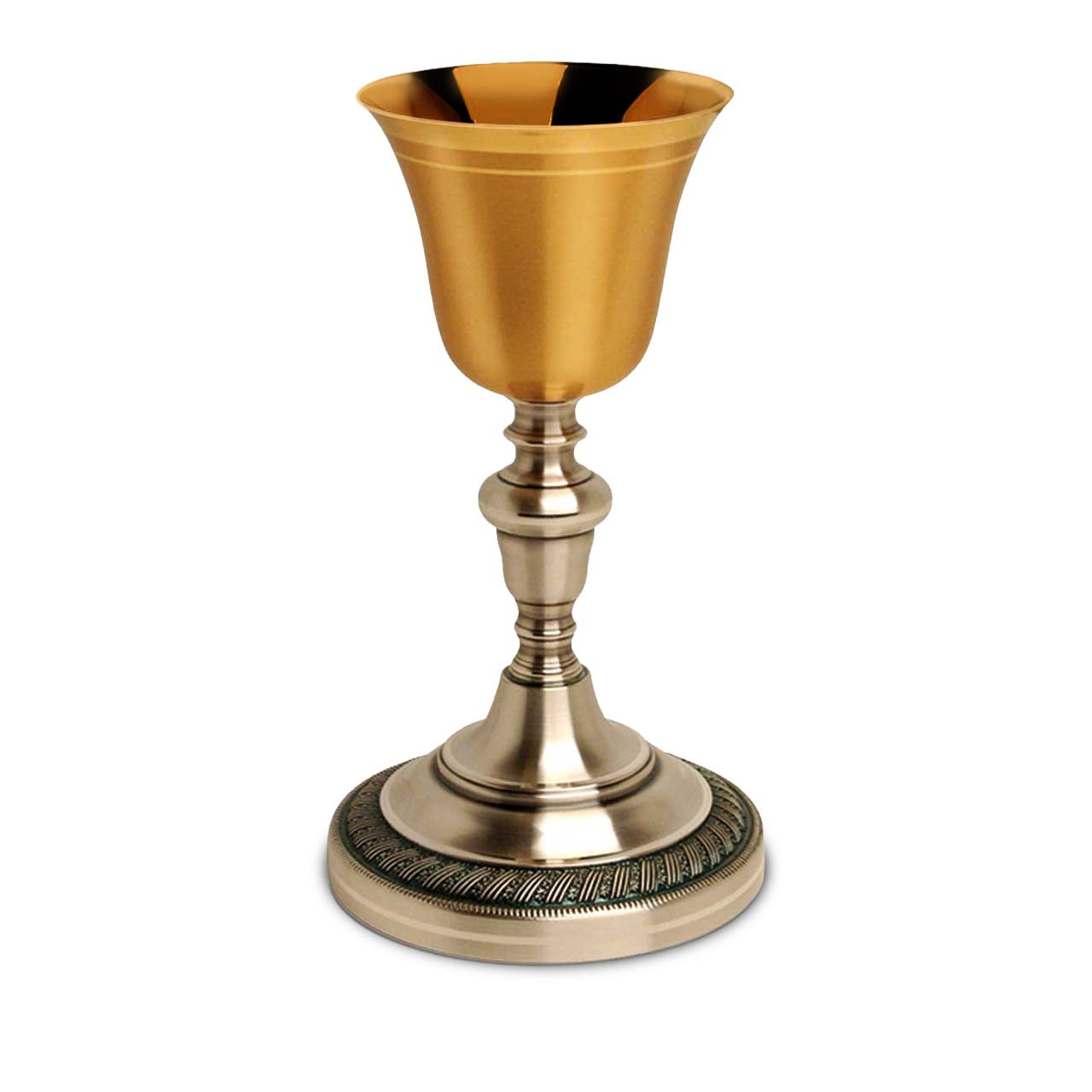 K924 Gold Plate and Silver Oxidized Chalice