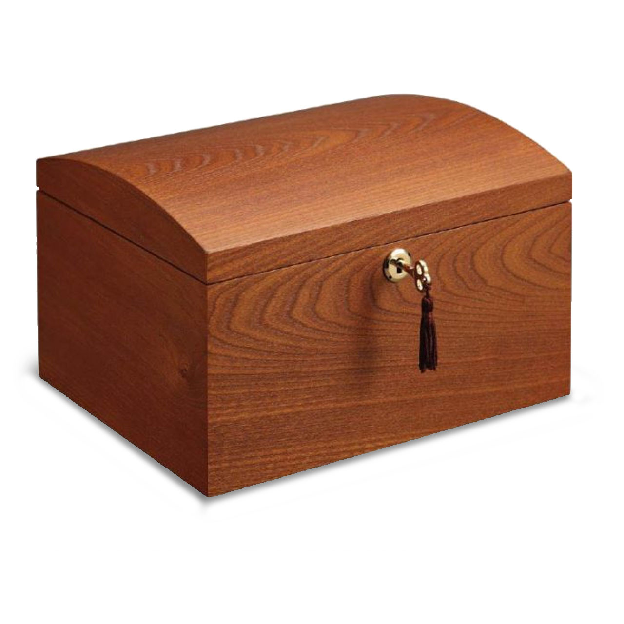 The Cambridge Urn Vault in Wood with Oak Finish
