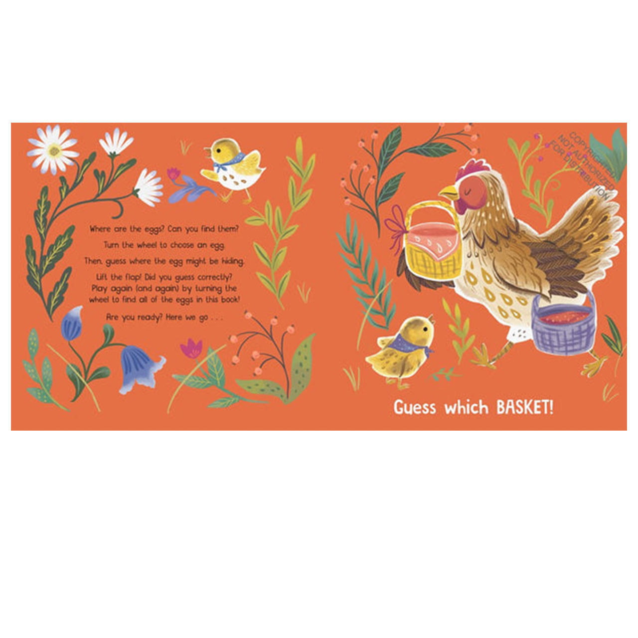 Inside pages of Eggs are Everywhere Book
