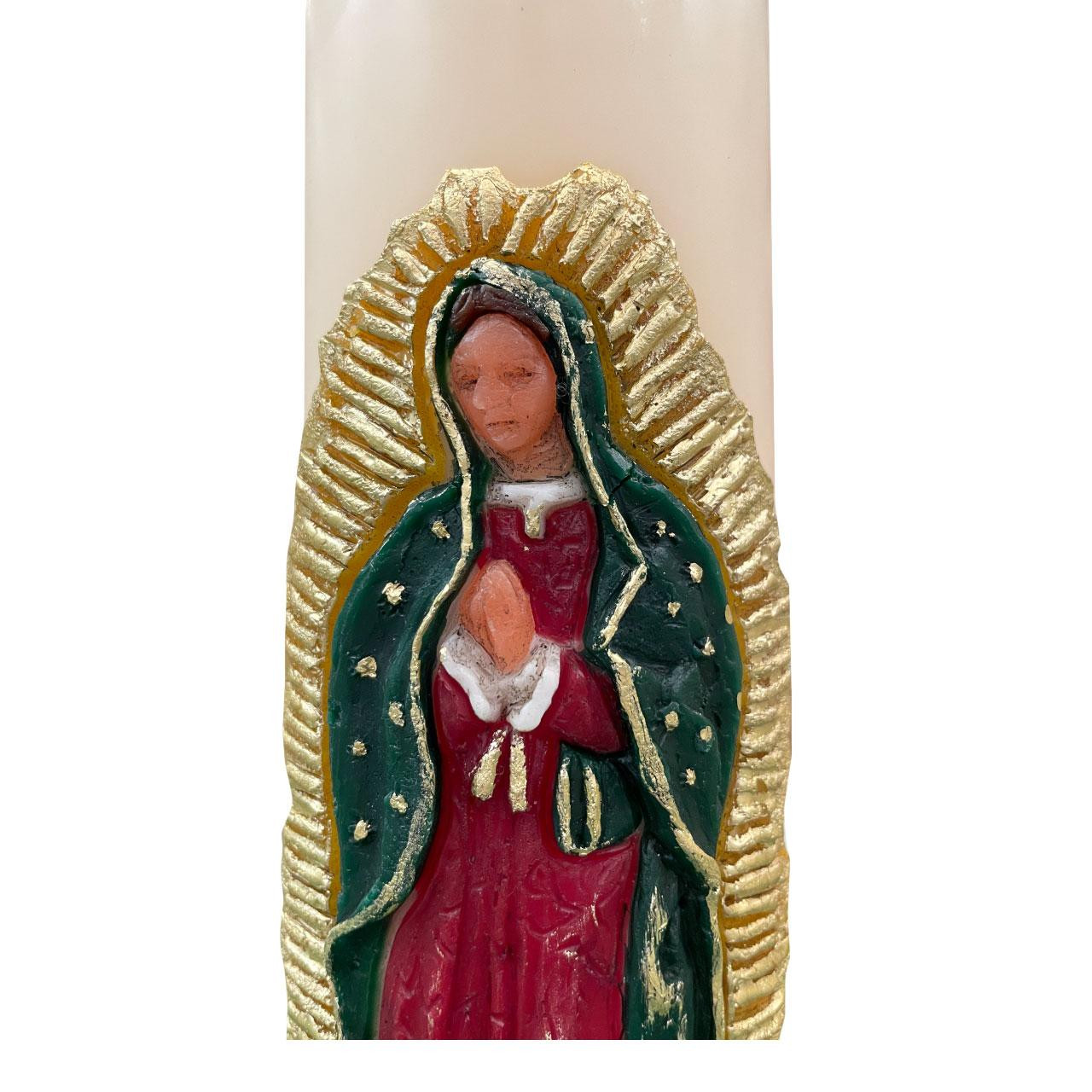 Detail of the Guadalupe Home Paschal Candle