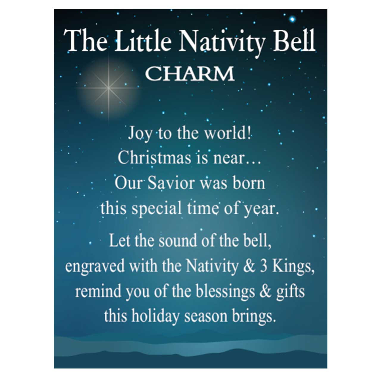 Nativity Bell Charm Verse Card