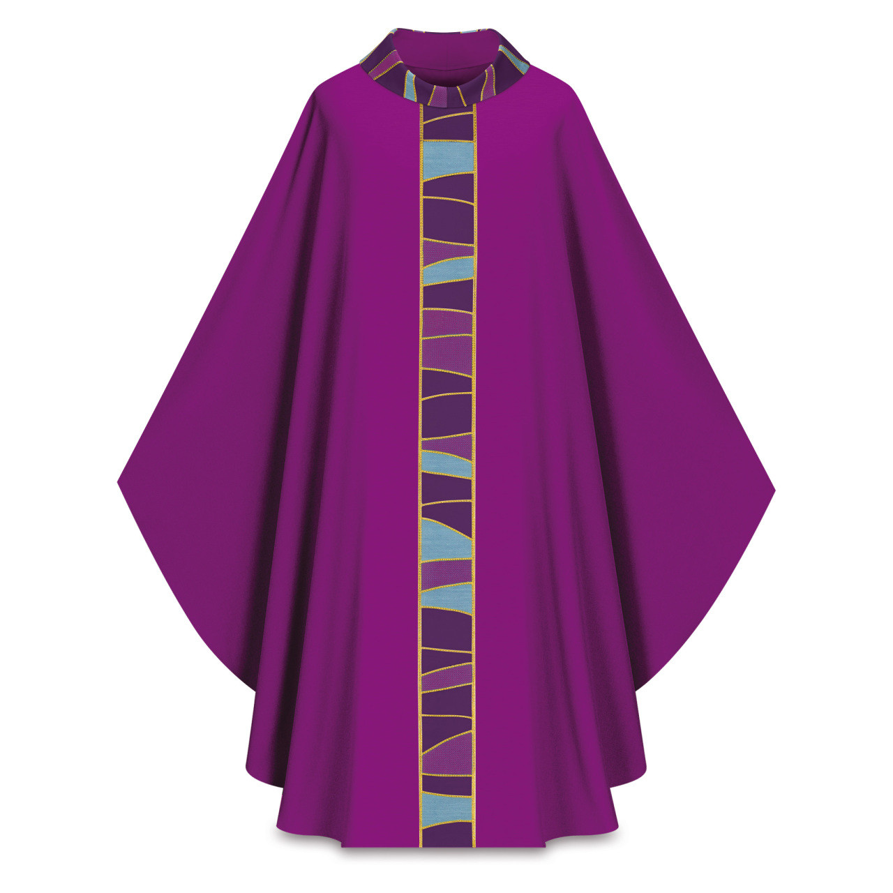 5176 Gothic Chasuble in Brugia - Purple