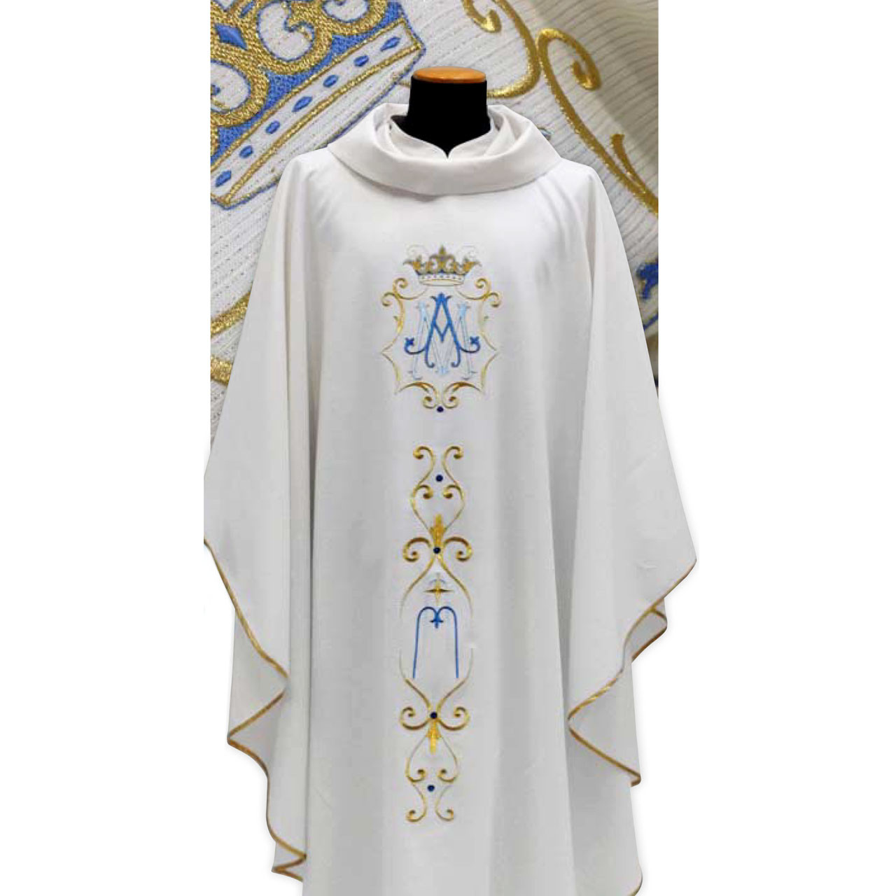 827 Marian Chasuble in Lana Oro Barre