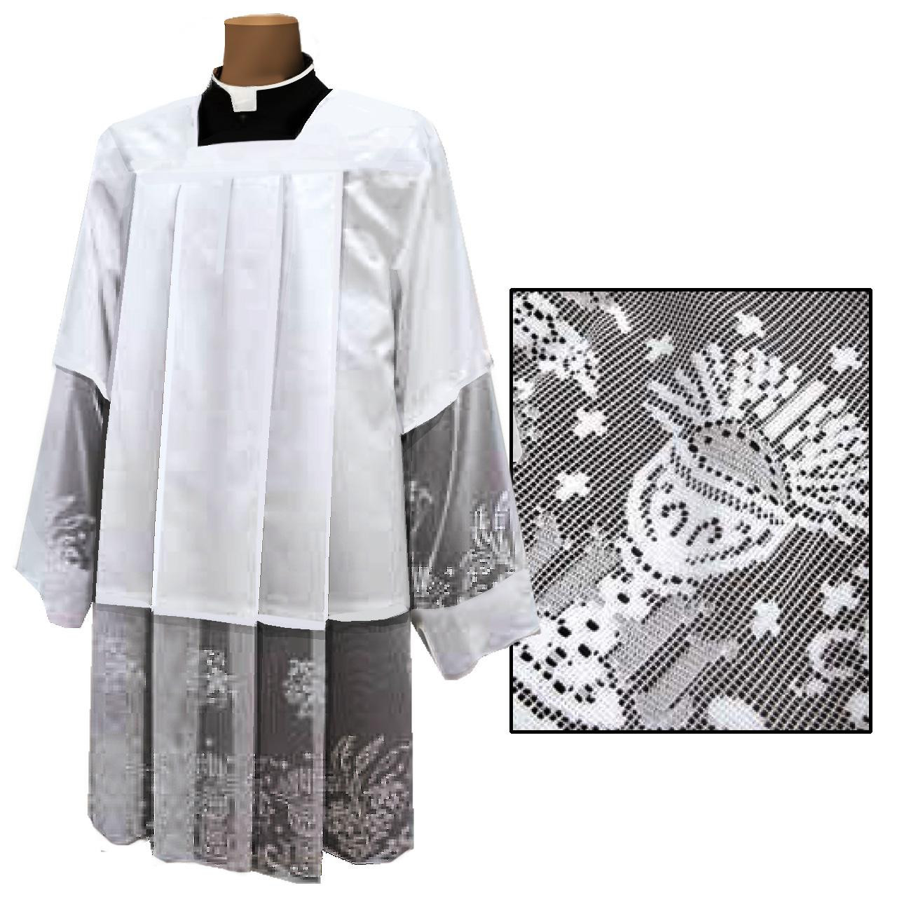 971 Mixed Cotton Surplice with Lace