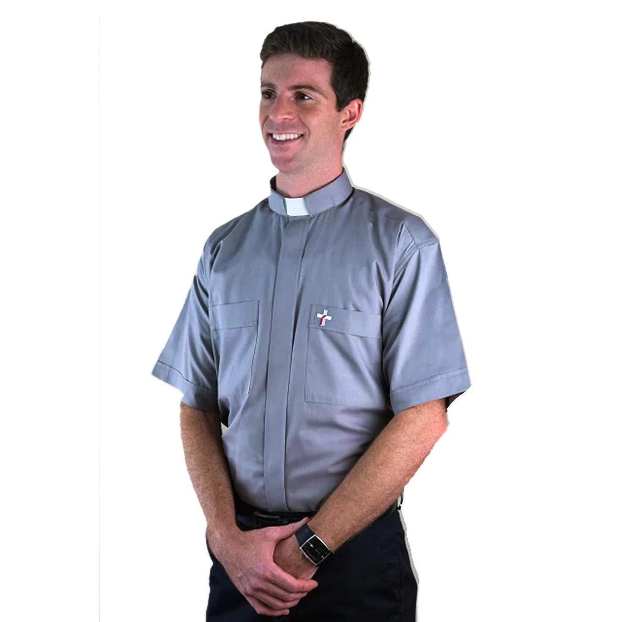 7400  Deacon Grey SS Tab Shirt