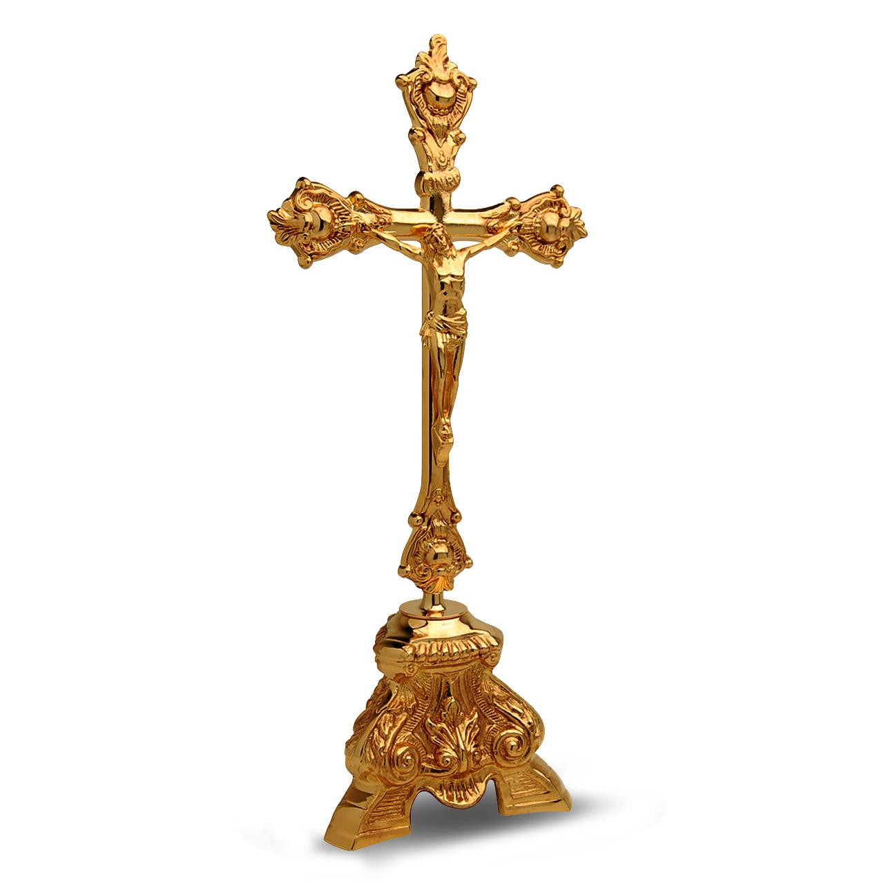 K850 24K Gold Plate Altar Crucifix | St. Patrick's Guild