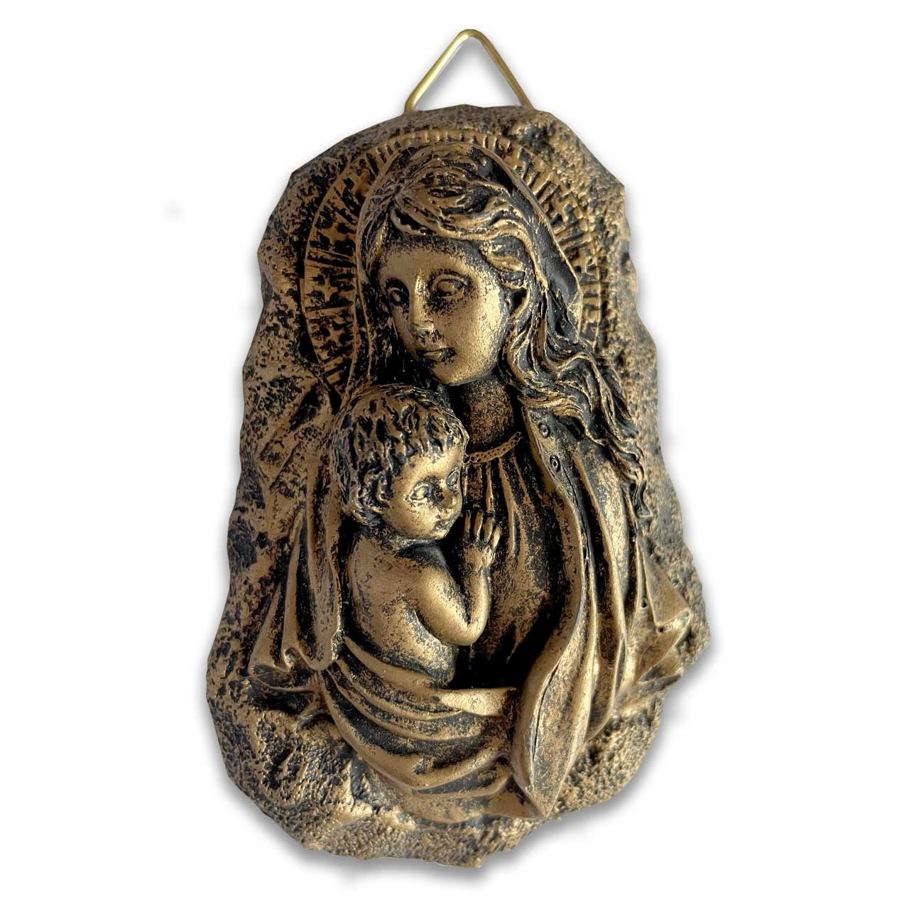 Madonna and Child Plaque with Bronze Finish