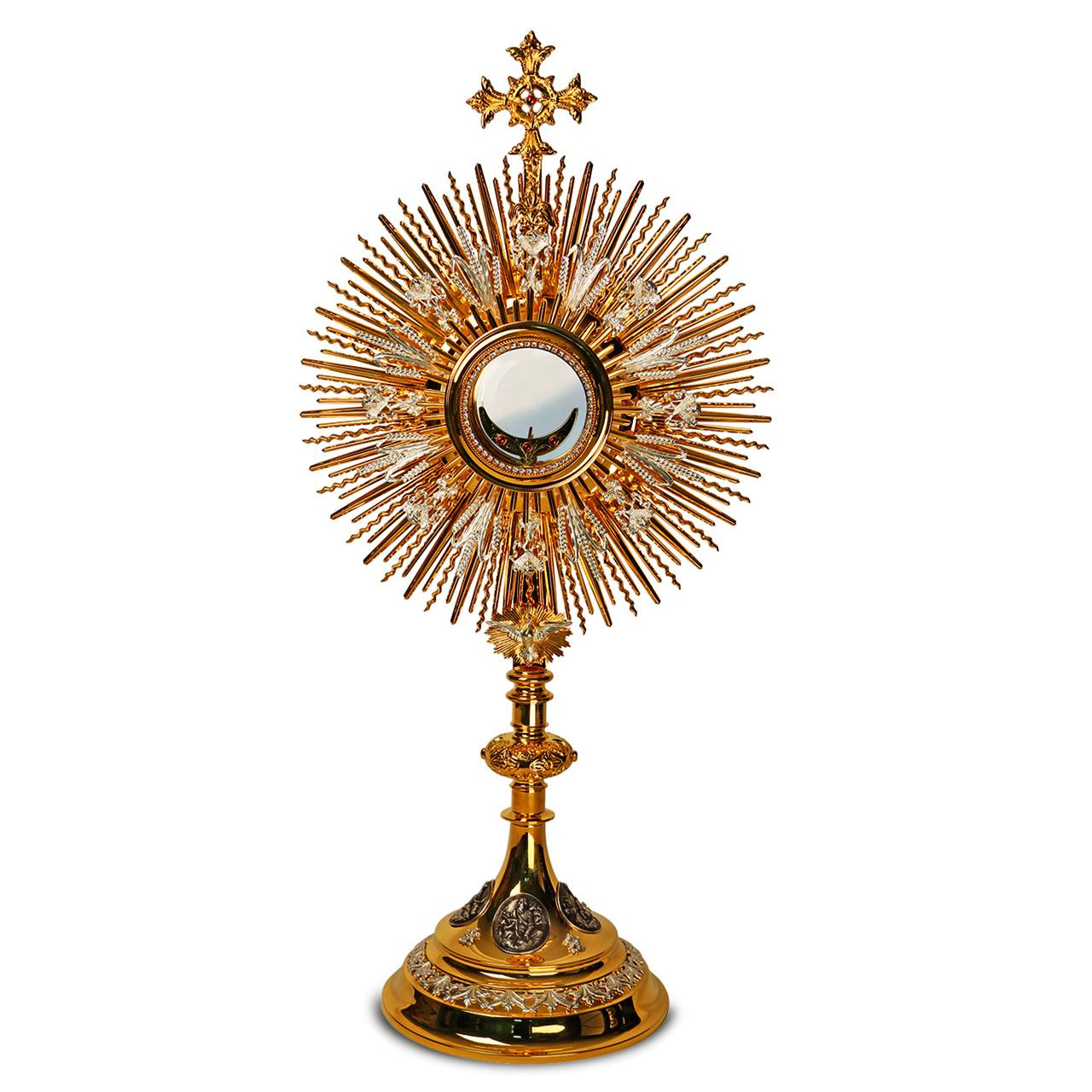 K708 Monstrance with Silver Plate Filigree