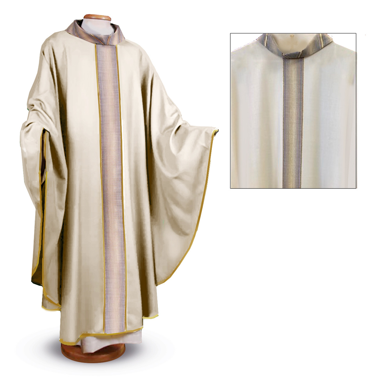 65/002015 Chasuble in Jacquard White