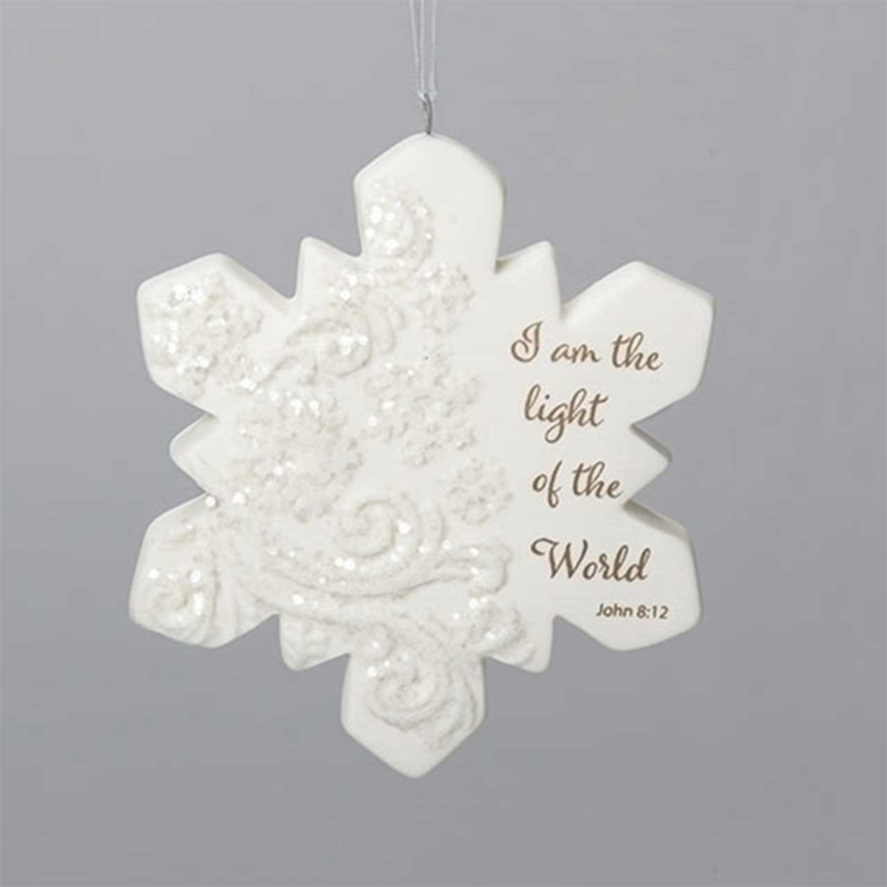 Snowflake Ornament with Scripture Verse