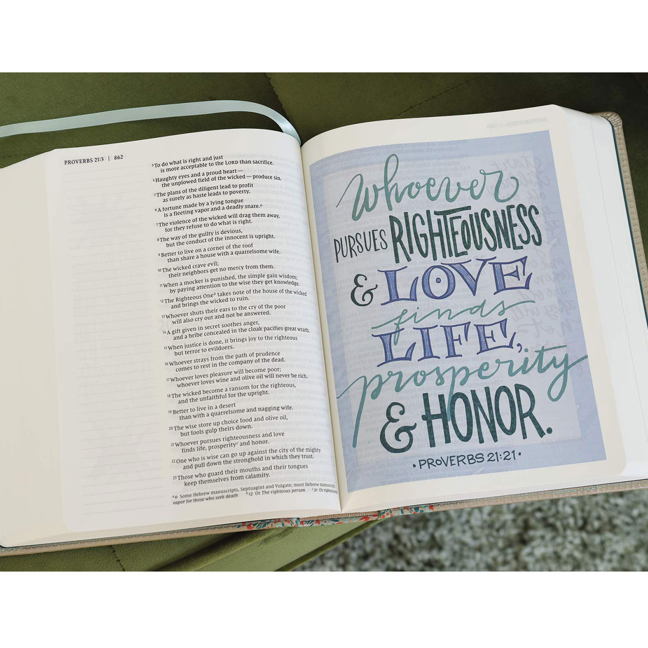 Inside pages of the Updated NIV Beautiful Word Bible