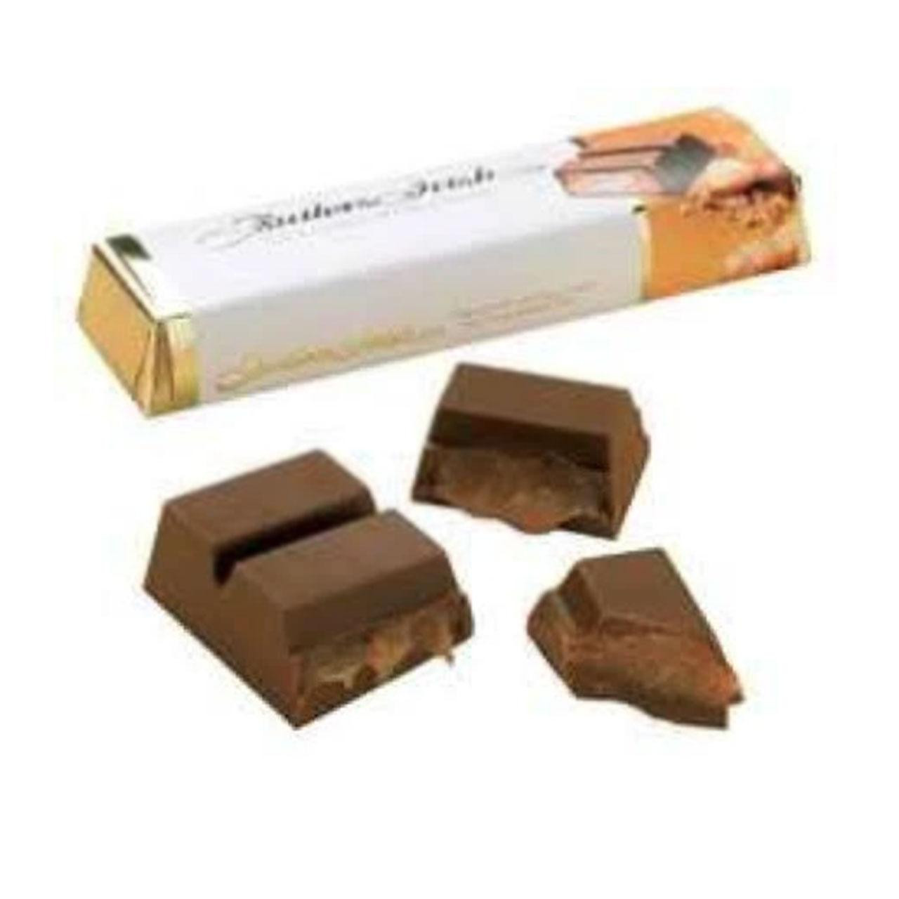 Butler's Caramel Crunch Bar and image of the bar unwrapped