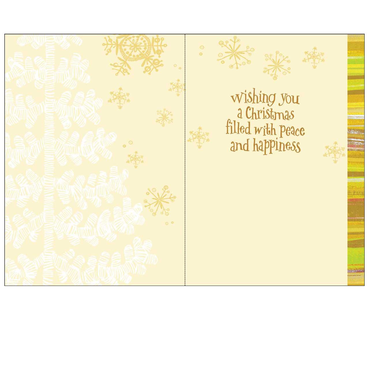 Inside of the Christmas Candle Greeting Card set of 10