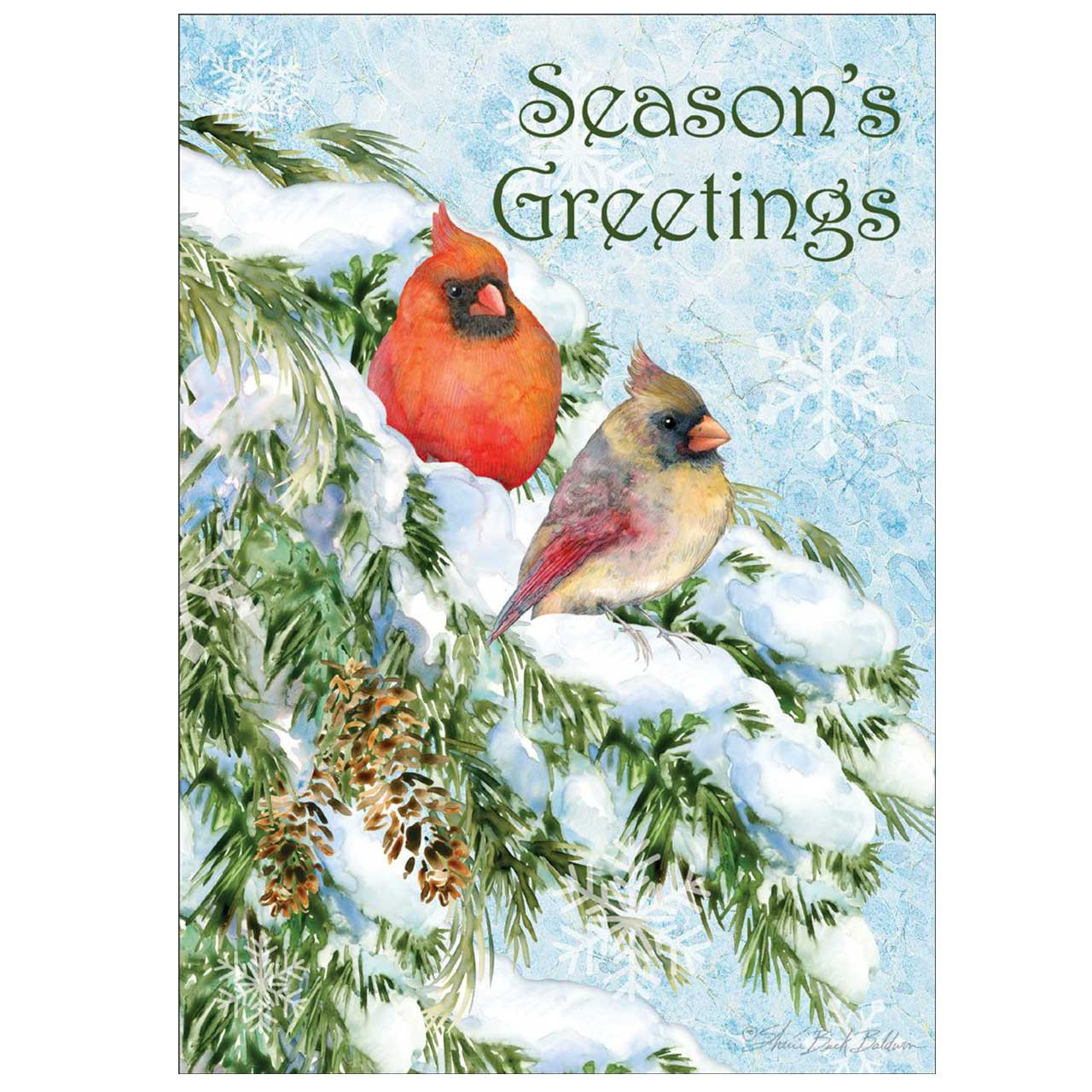 Boxed Winter Cardinals Christmas Cards St. Patrick's Guild