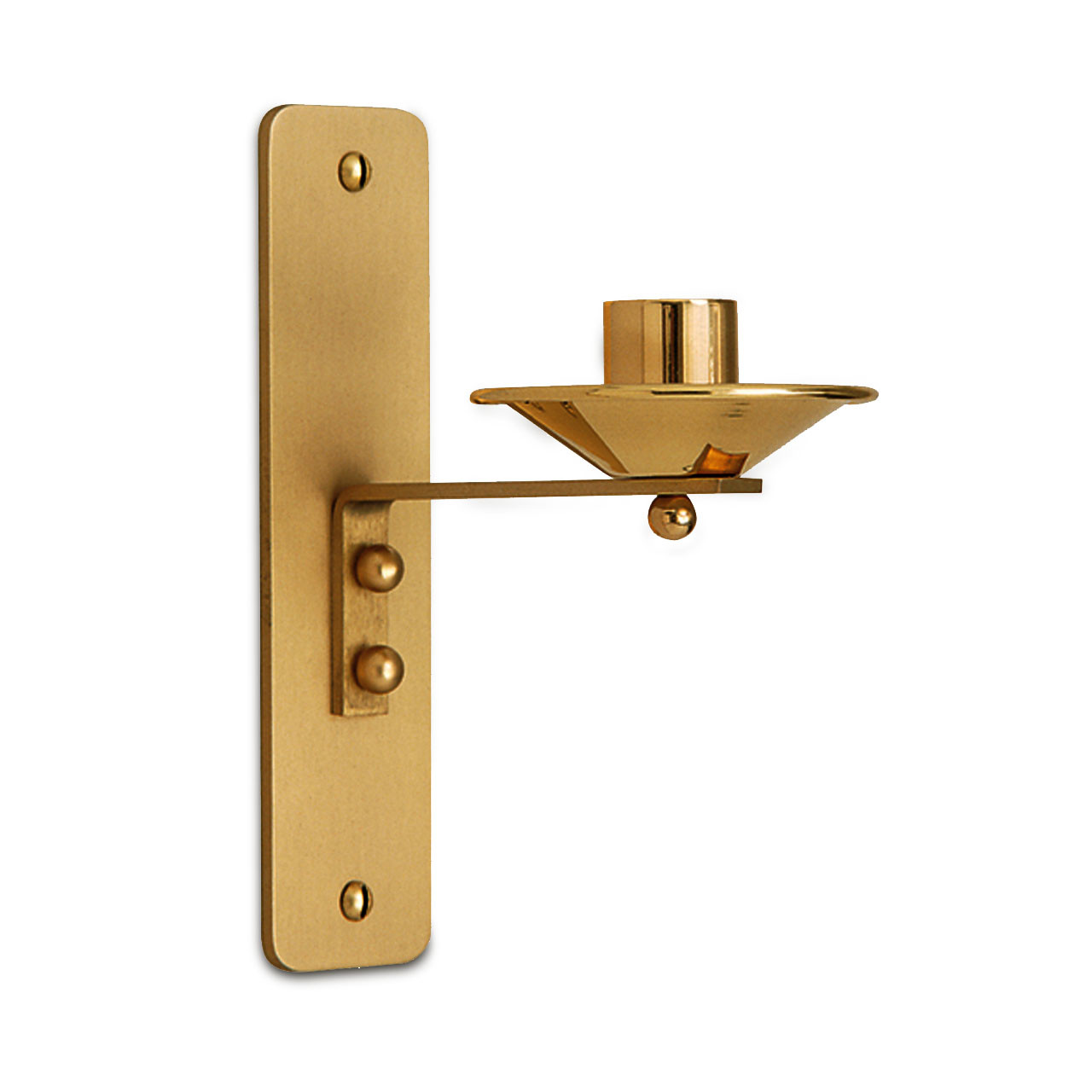 K339 Brass Dedication Candle Bracket