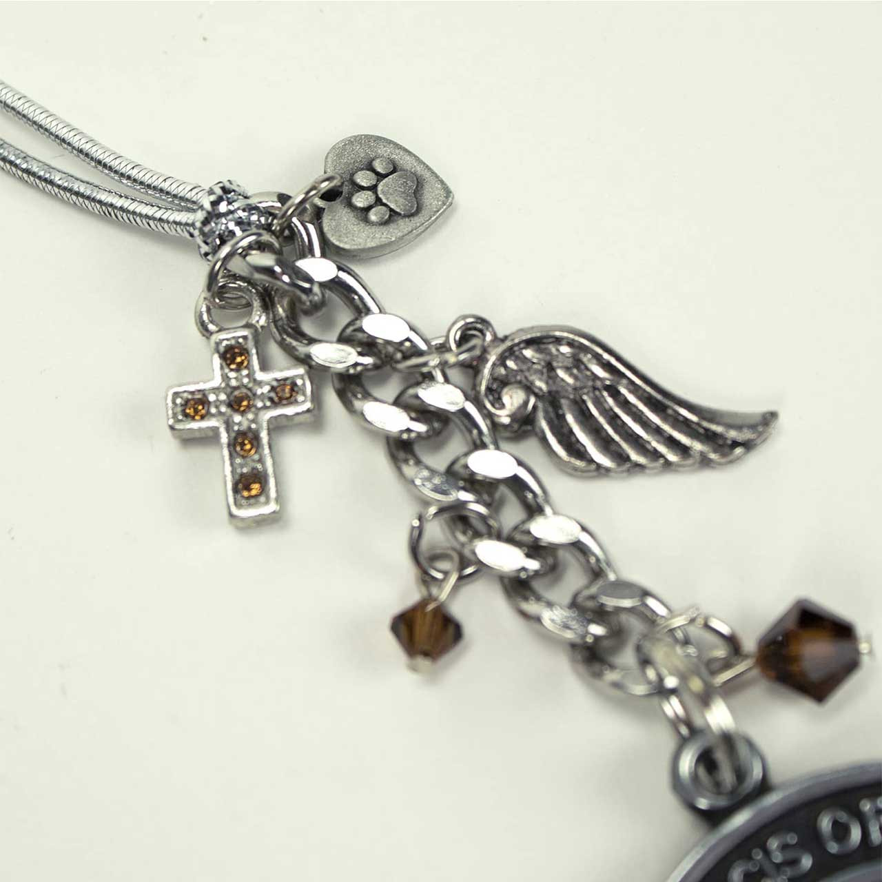 St. Francis Pet Car Charm detail phpoto