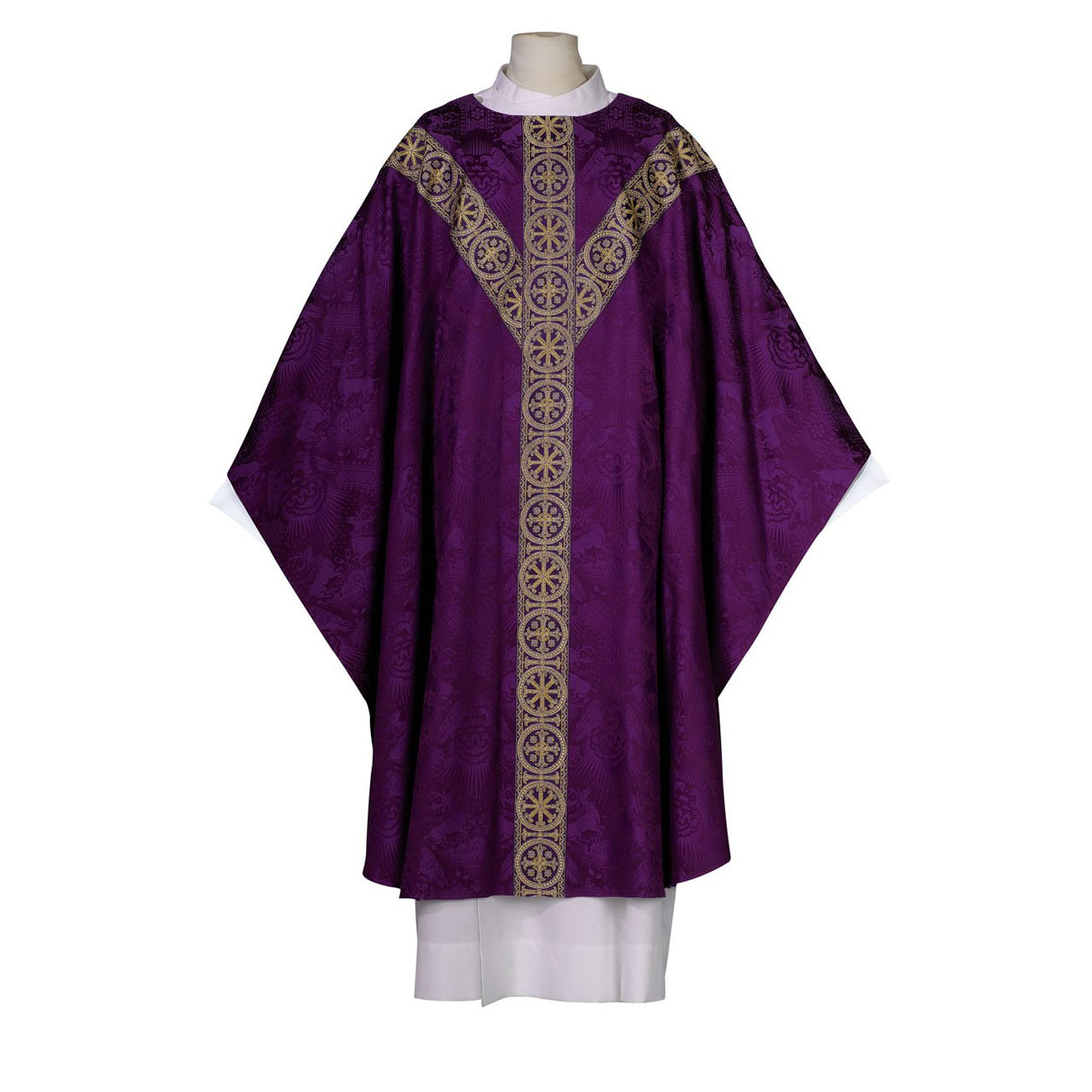 101-0914 Deermask Chasuble in Lightweight Wool Purple