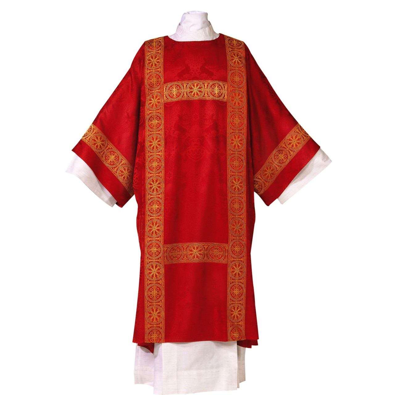 111-0914 Deerdamask Dalmatic- Red