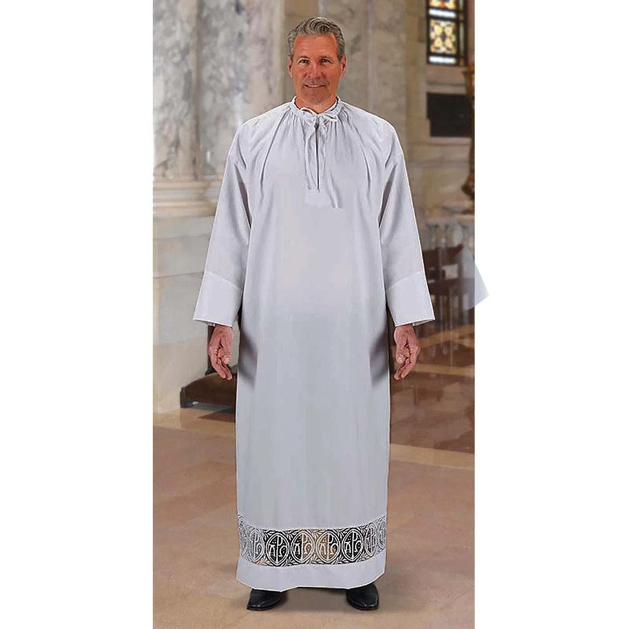 L5057 Traditional Alb with Alpha & Omega Lace Insert Advertisement