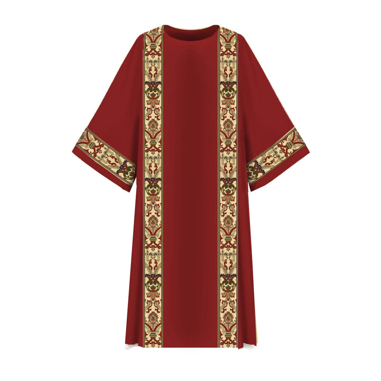 2749 Dalmatic in Dark Red Dupion