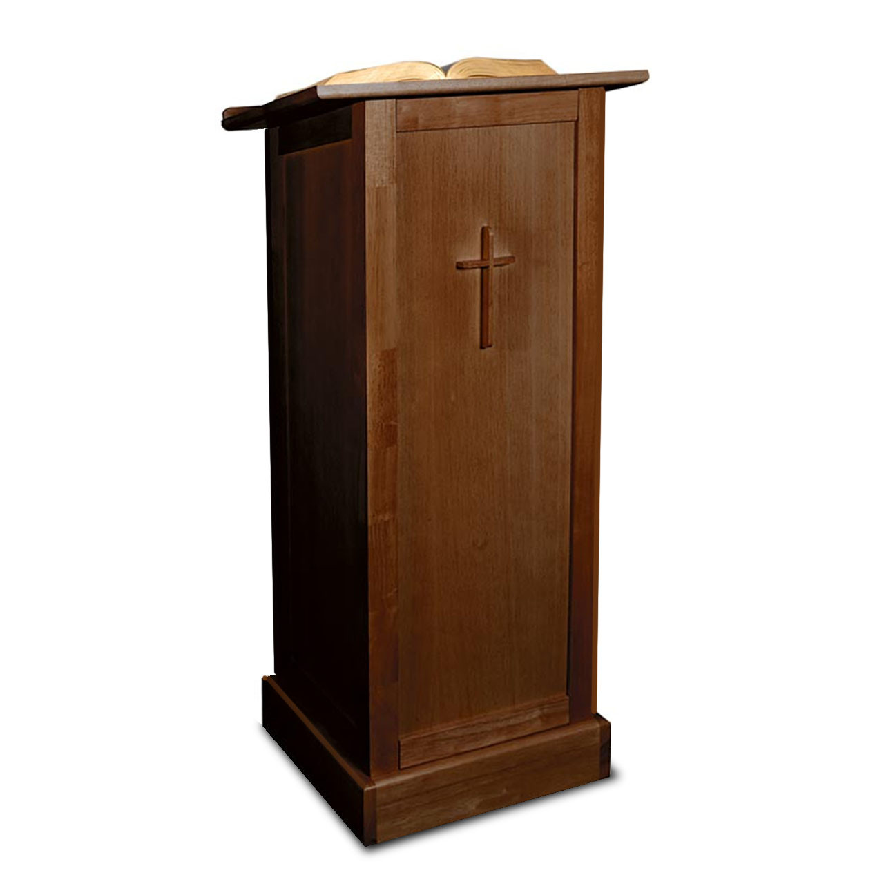 MD015  Maple Wood Lectern with Shelf