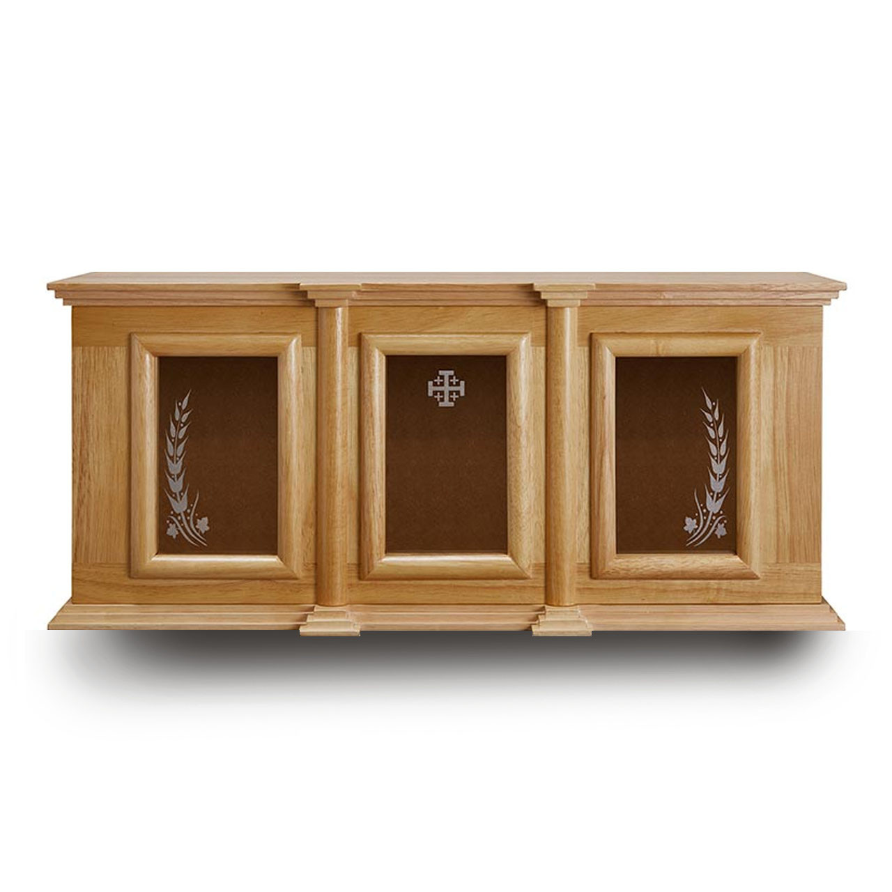 J6431 Ambry Display Cabinet in Medium Oak