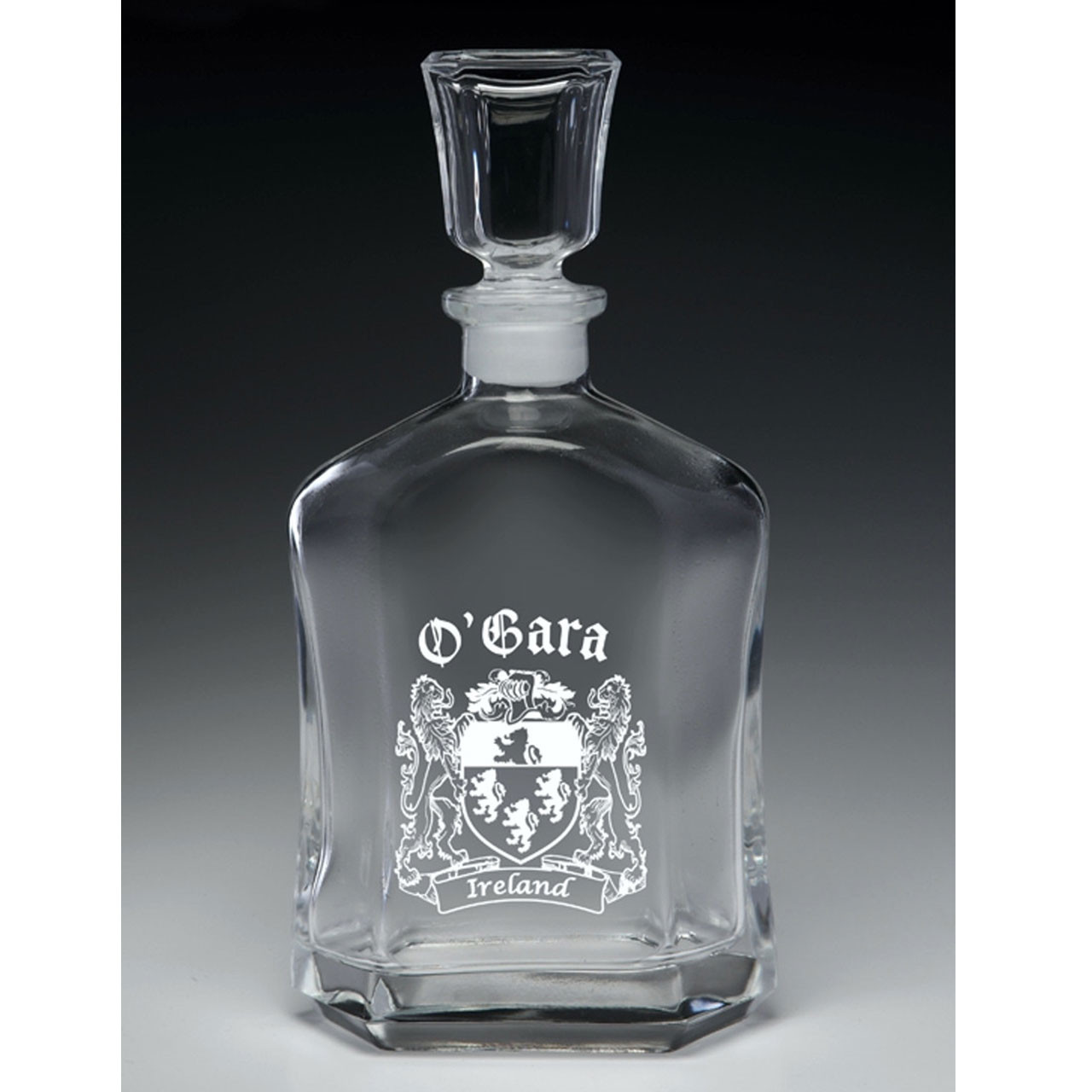 Personalized Family Name Coat of Arms Decanter