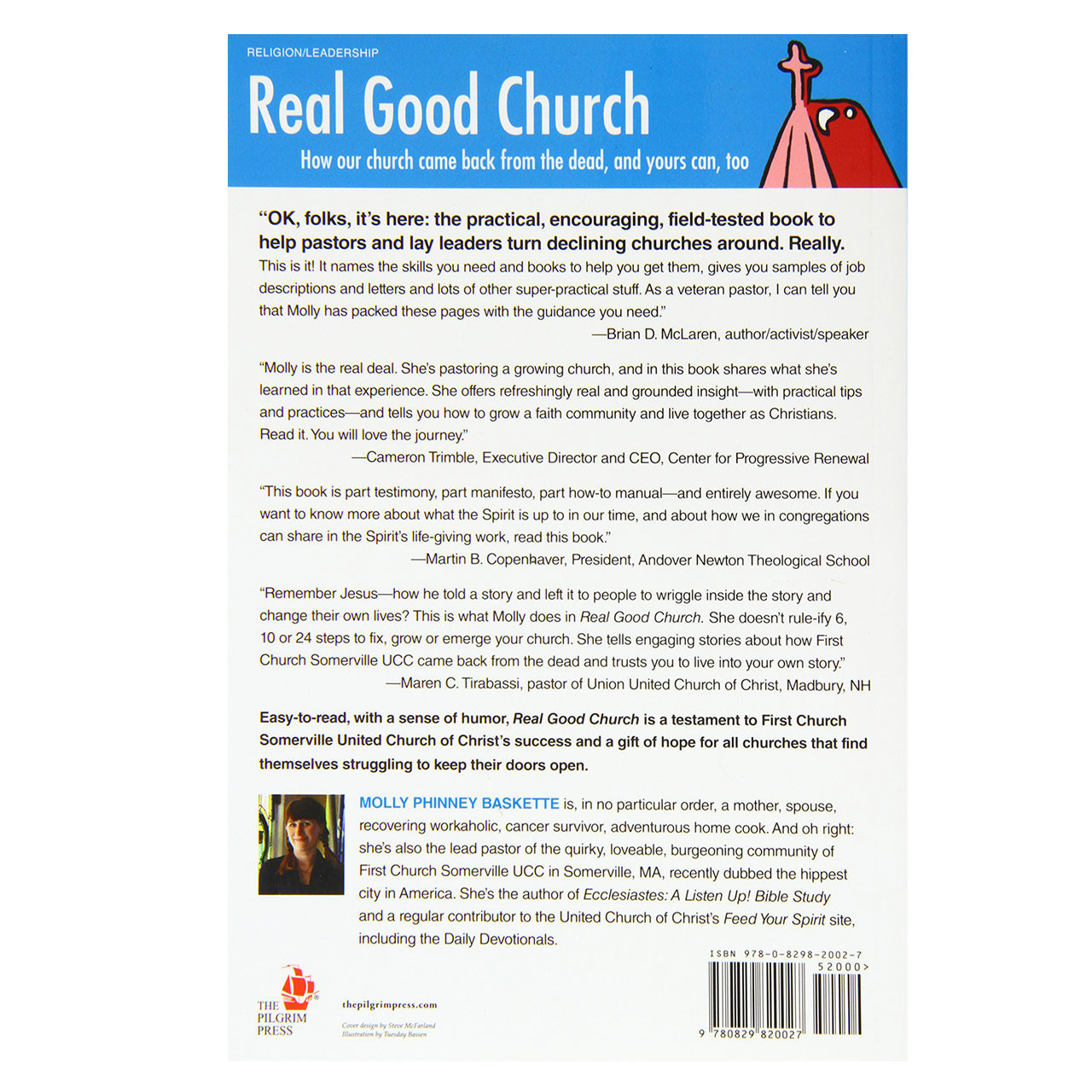 Back cover of the Real Good Church Book by Rev. Molly Phinney Baskette