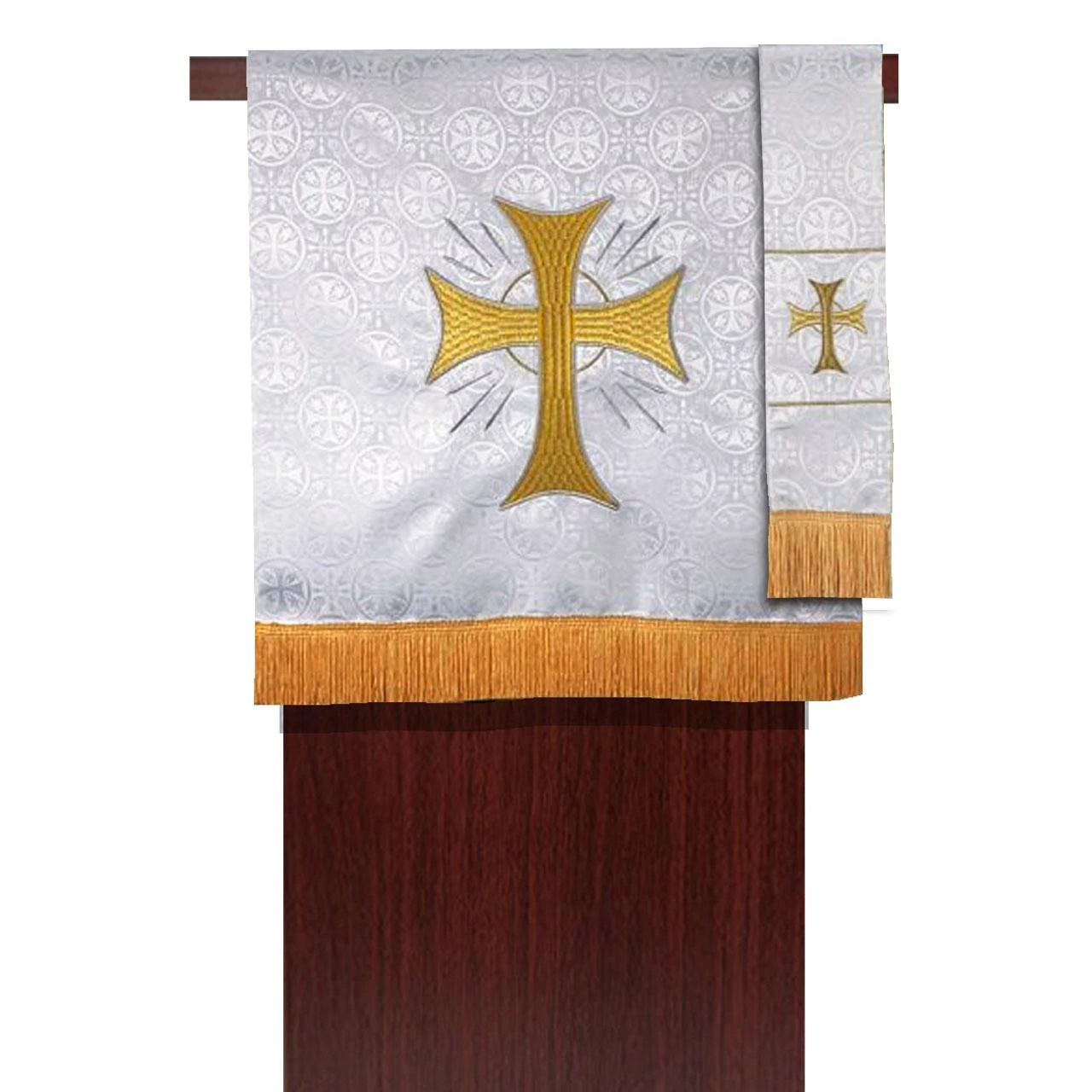 VC751 Maltese Cross Jacquard Pulpit Scarf