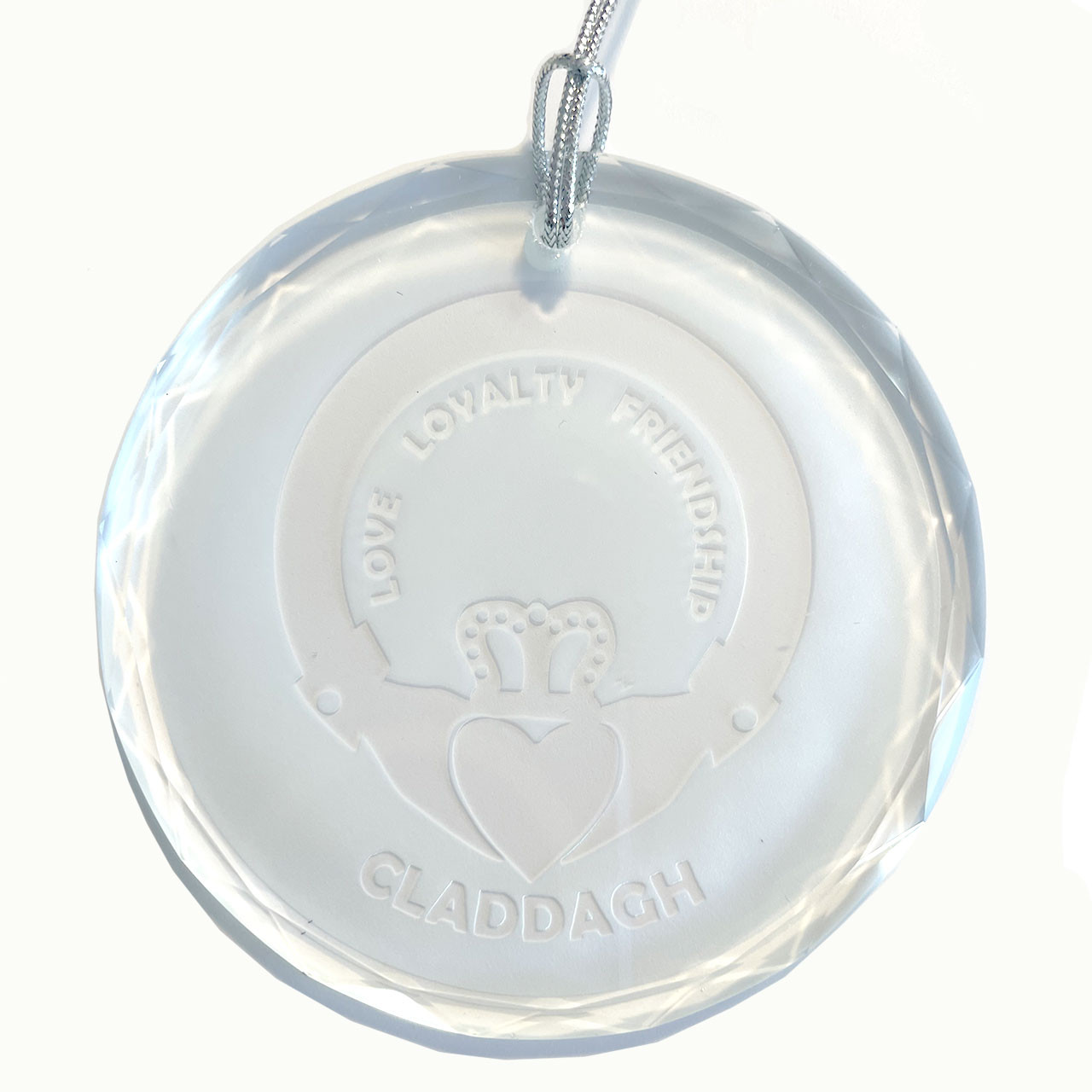 Crystal Claddagh Ornament imported from Ireland