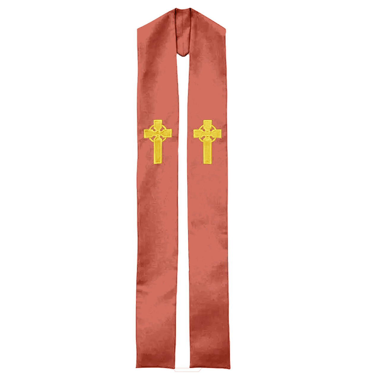 BV 701 Stole with Celtic Cross Design Rose