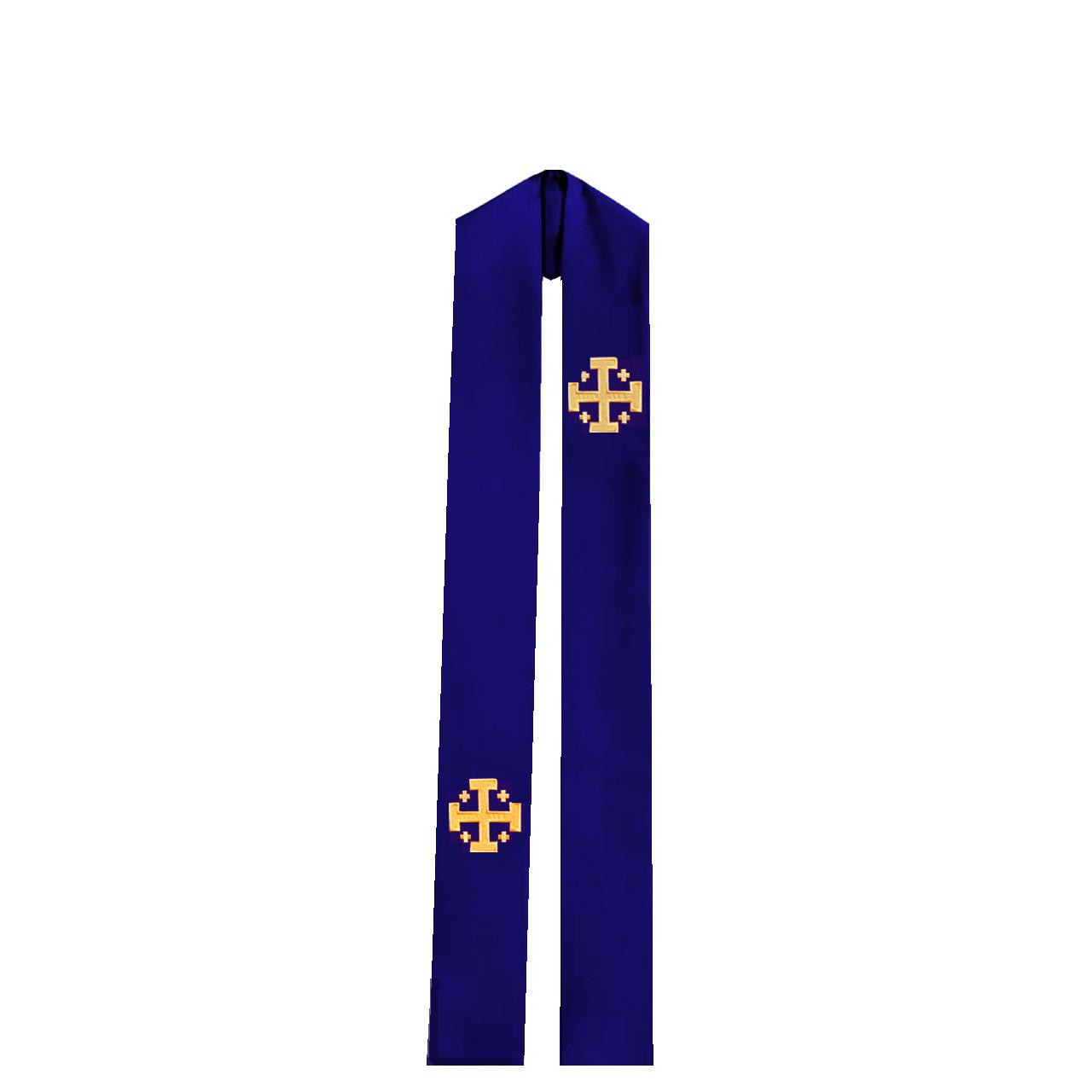 BV 707 Stole with Jerusalem Cross Violet