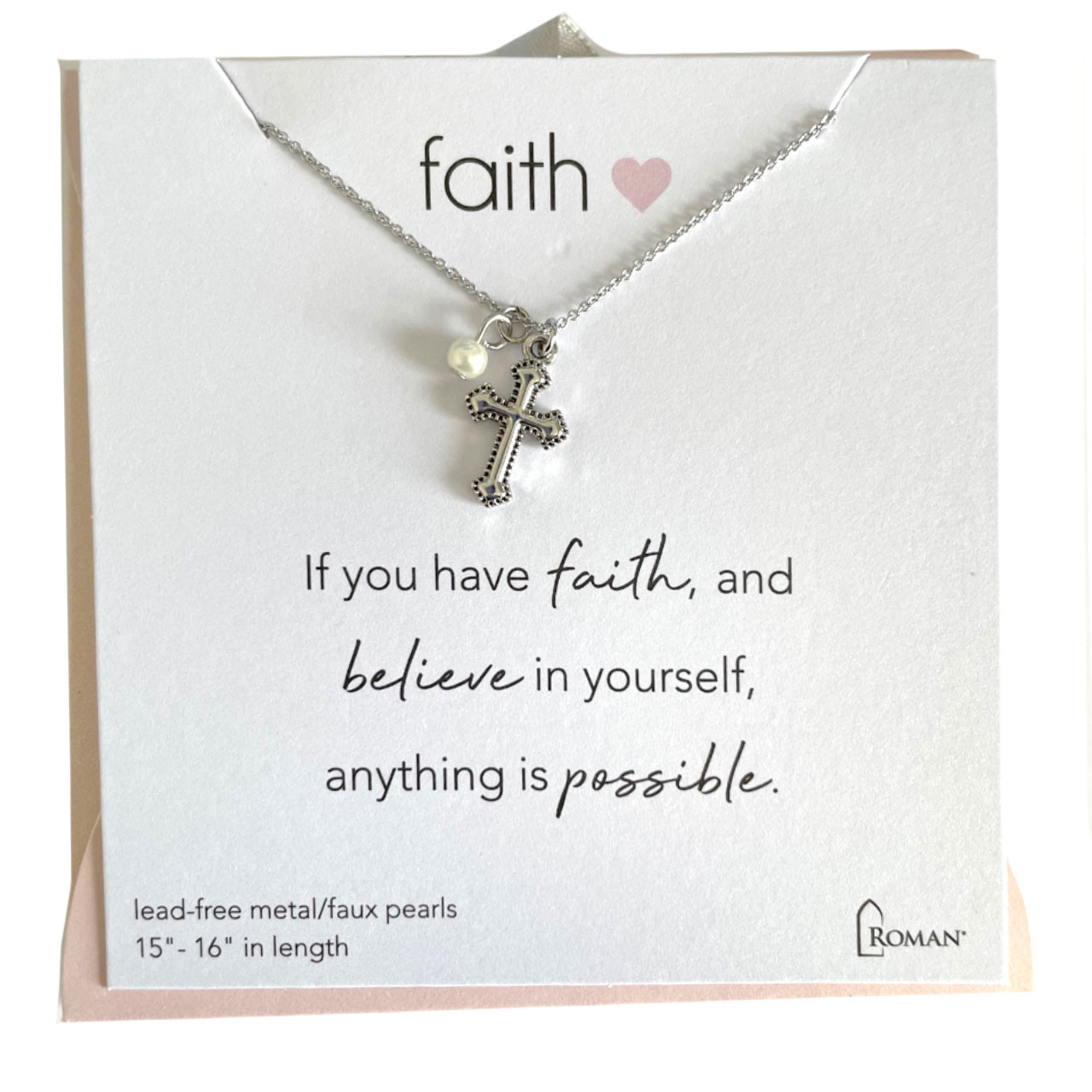 Faith Silver Cross Pendant