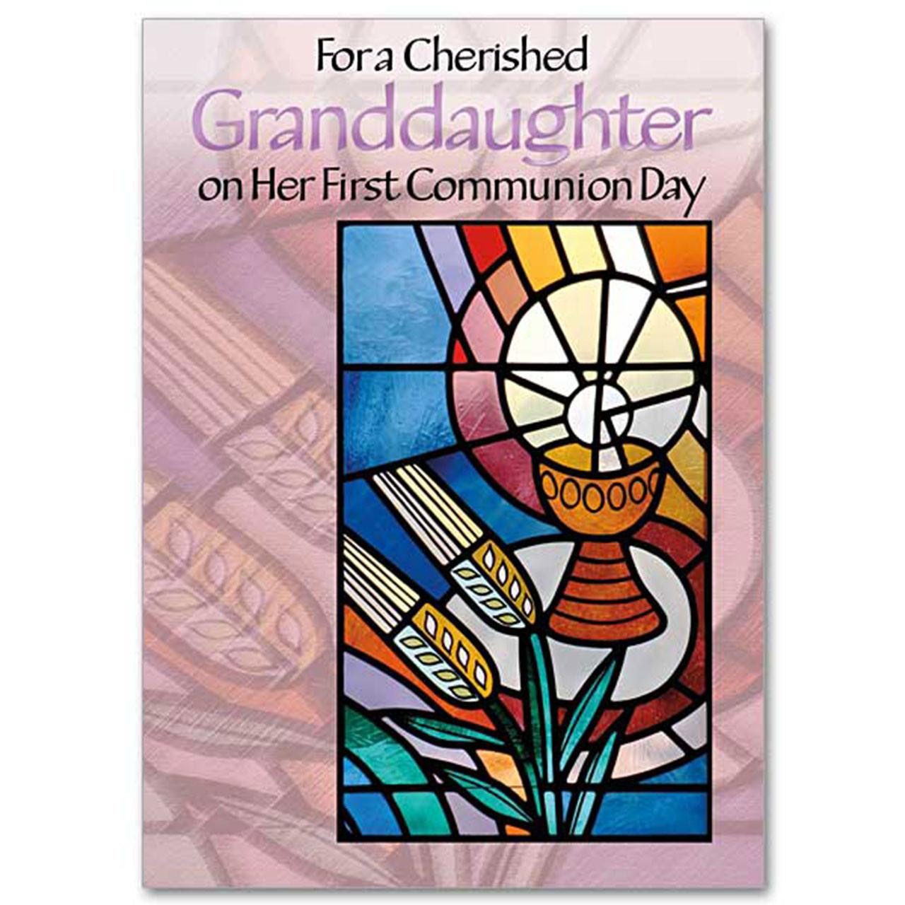 Granddaughter Communion Card