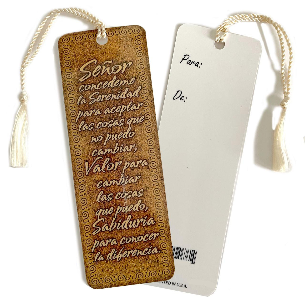 Serenity Prayer in Spanish - Bookmark