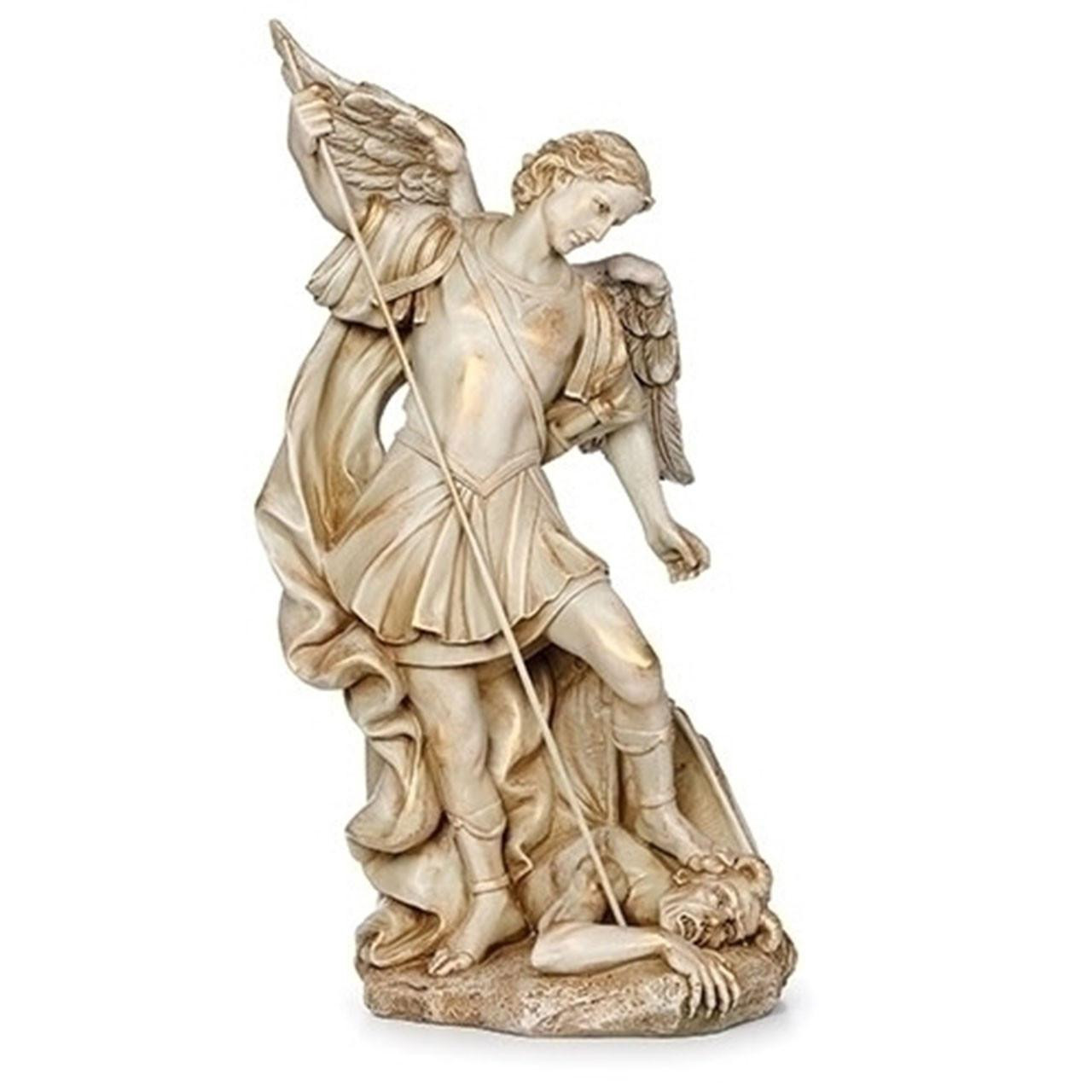Ivory 15 IN St. Michael Statue