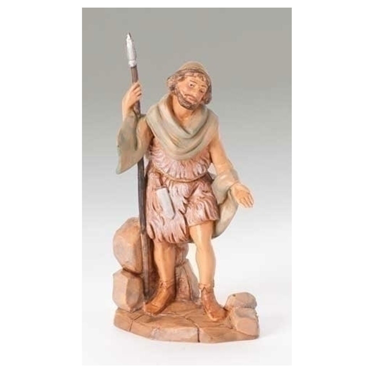 5" scale Fontanini Teman the Hunter with story card