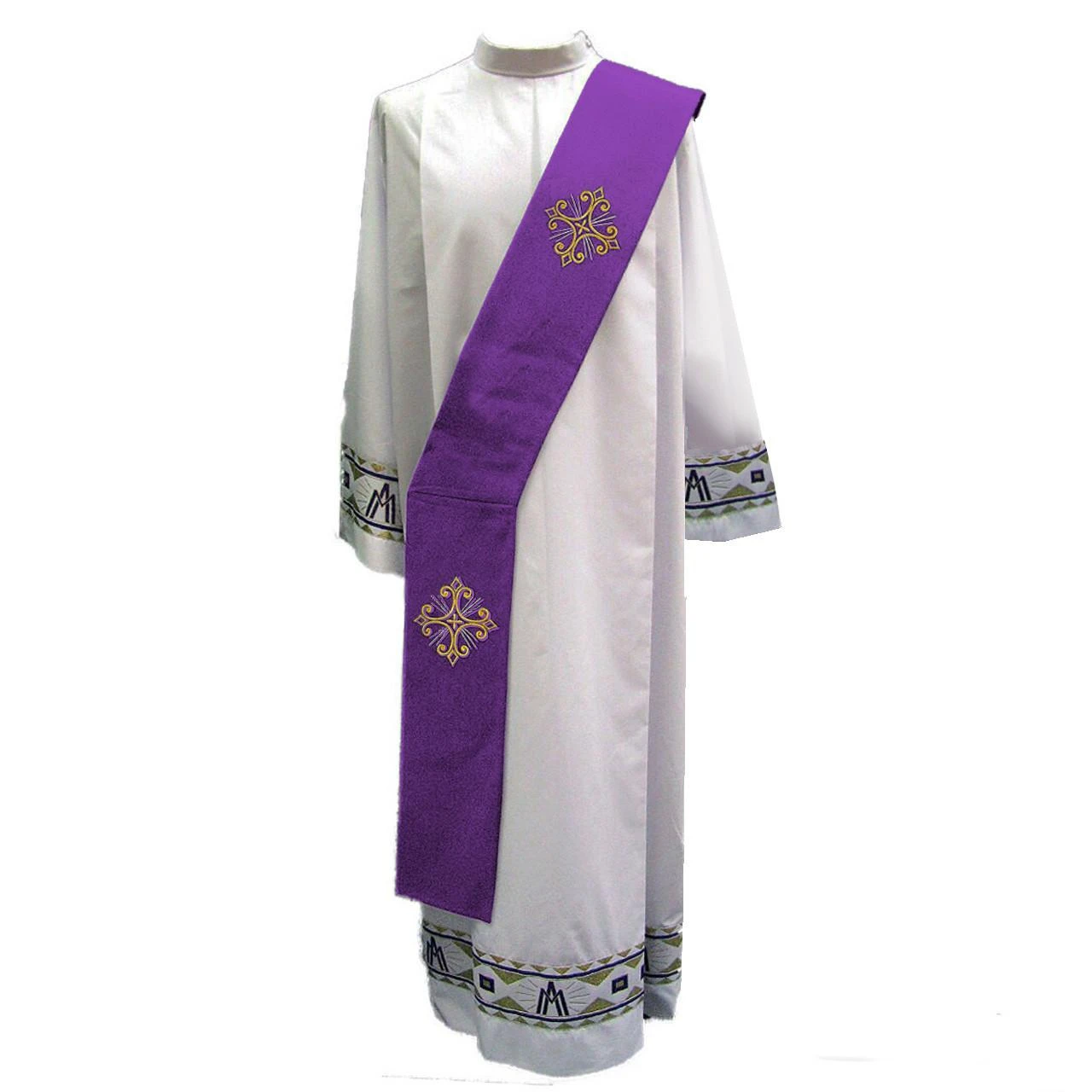 351 Deacon Stole in Primavera Purple