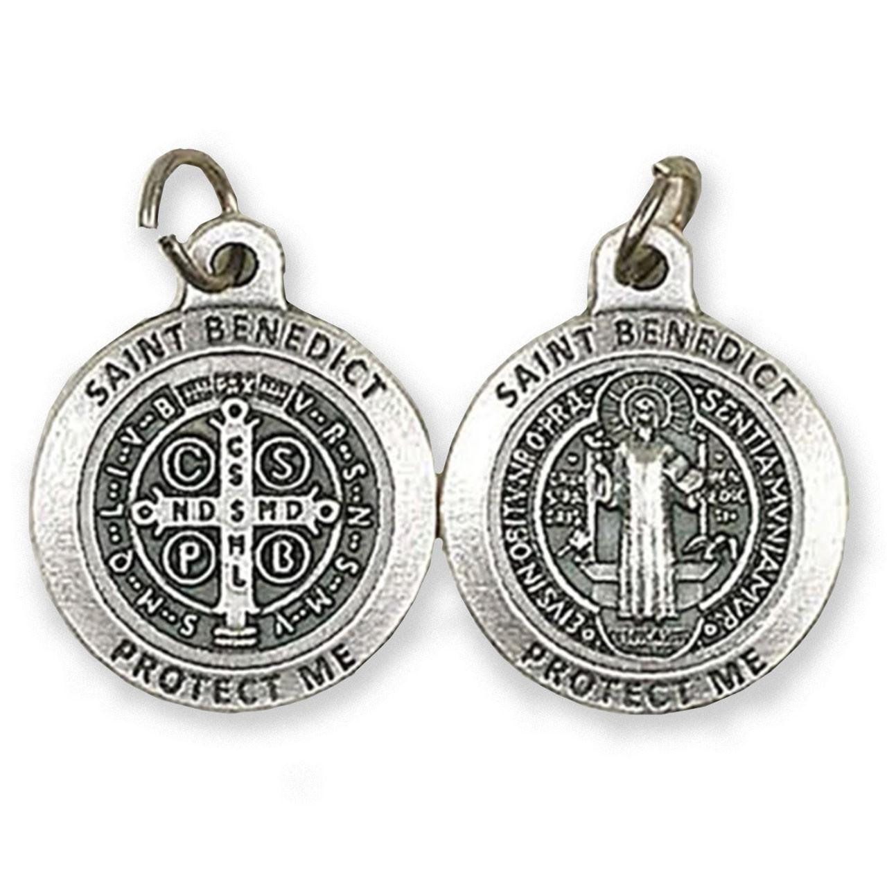 Double sided 3/4" diameter Saint Benedict Medal