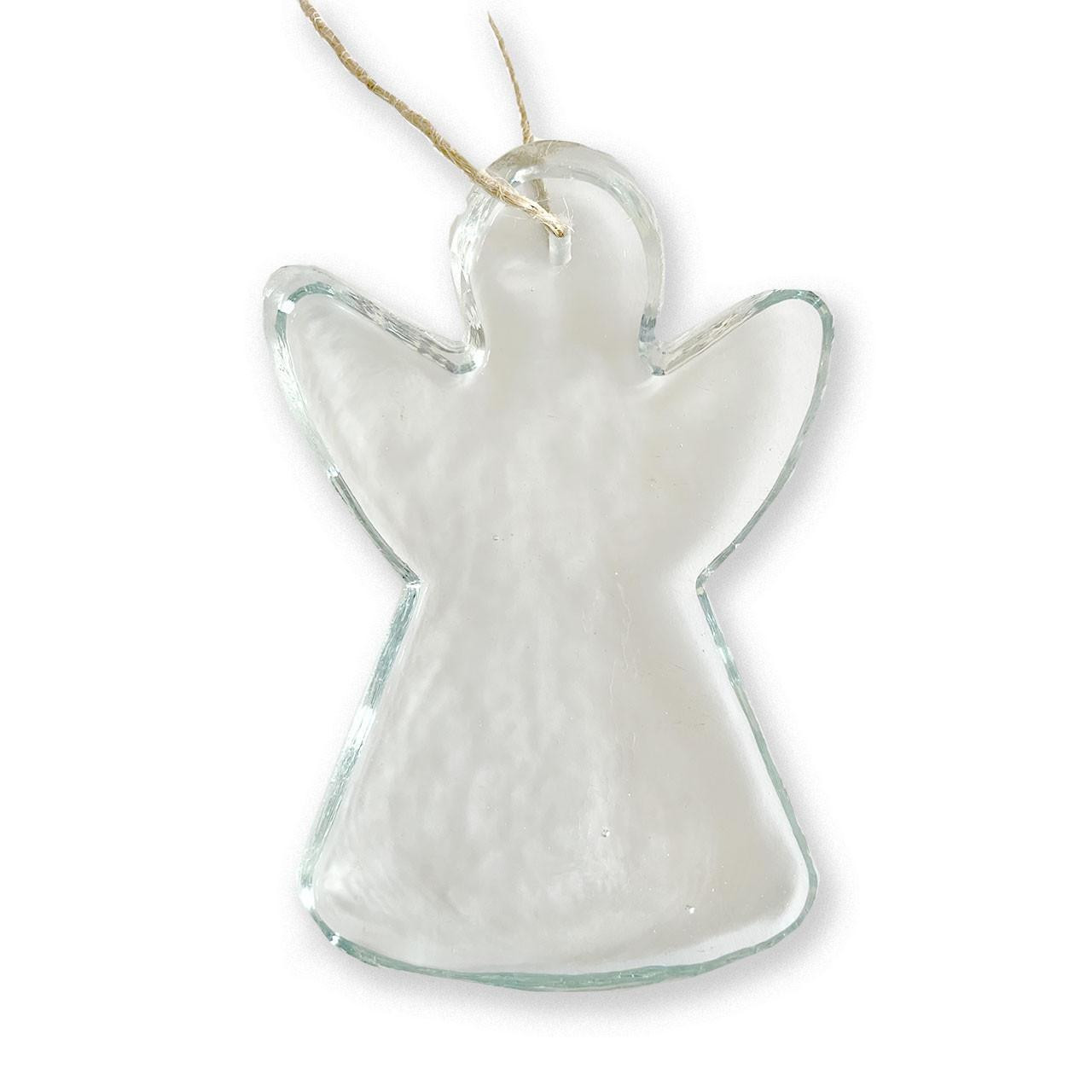 Solid Glass Angel for Wall Hanging detail photo