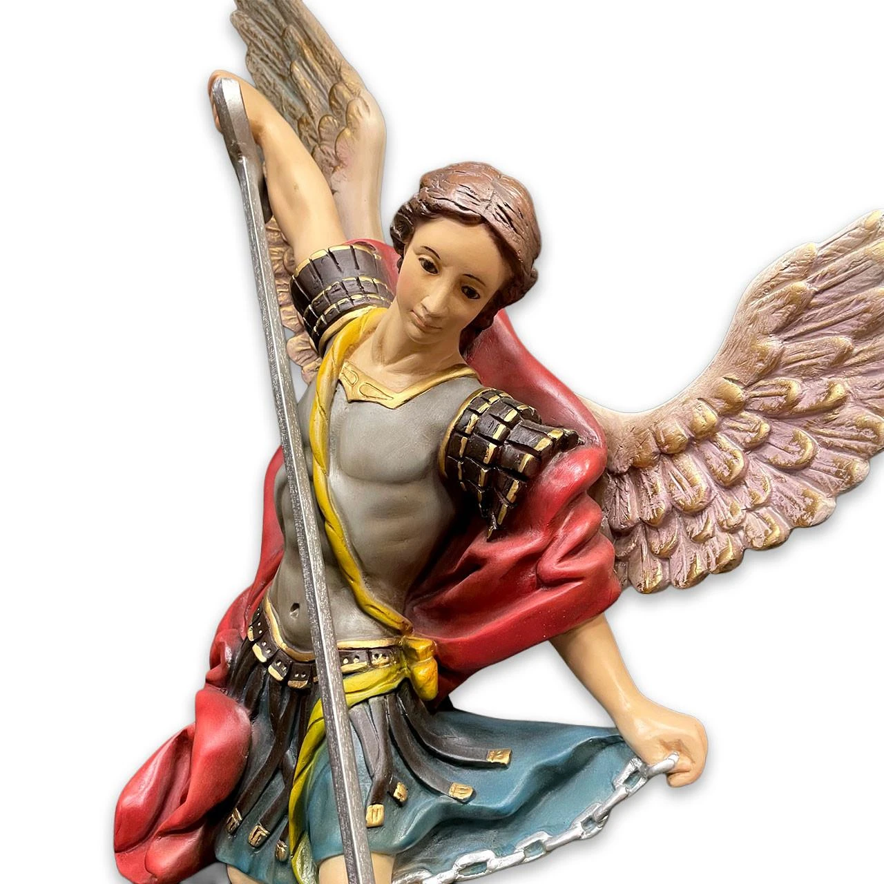Detail photo of the 32IN St. Michael Statue