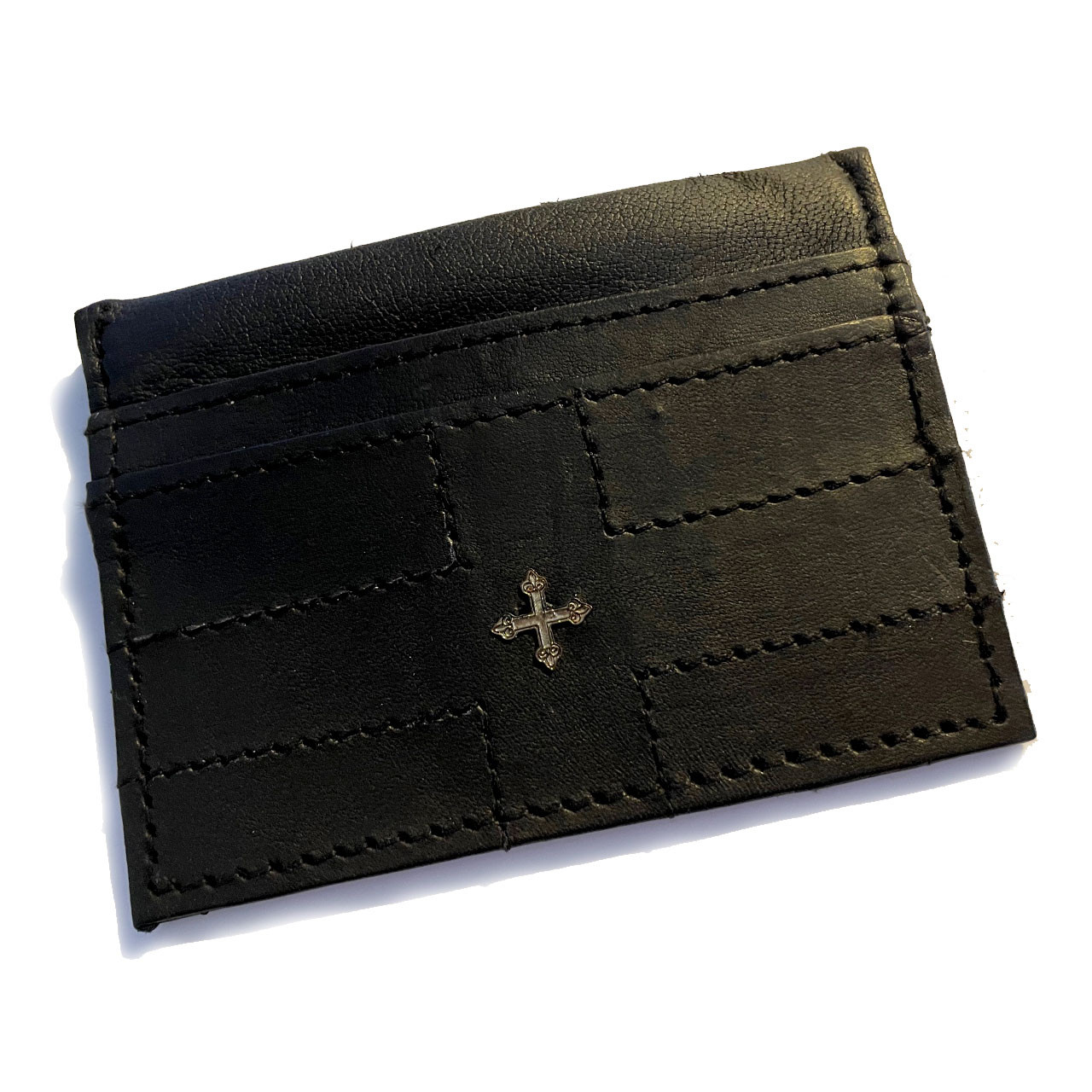9510/BC Press-Top Rosary Case with Brass Cross