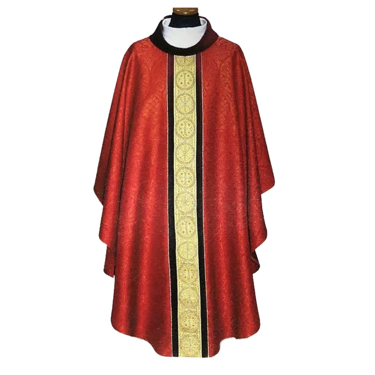 2-310 Chasuble in Red Damask