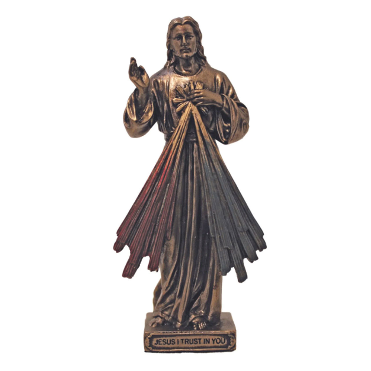 3.5" Bronze Divine Mercy Statue