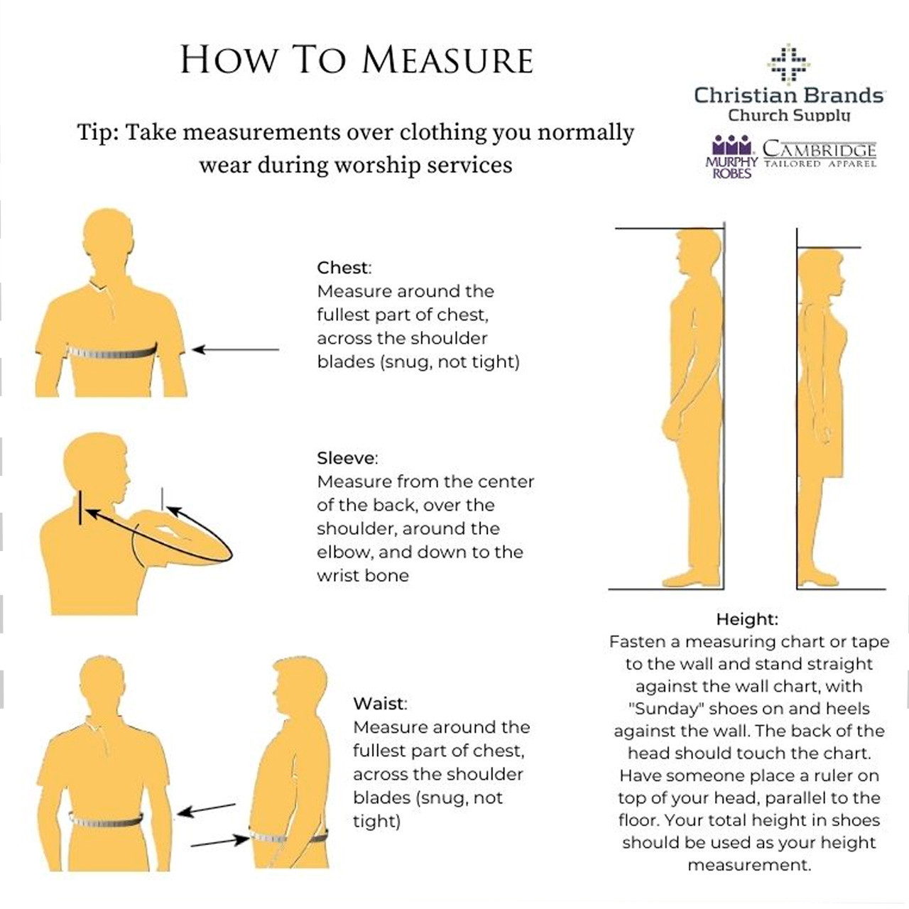 Measuring and Sizing Resources for Ladies' and Girls Concert Choir, Show  Choir and Mens' and Boys' Formalwear Apparel