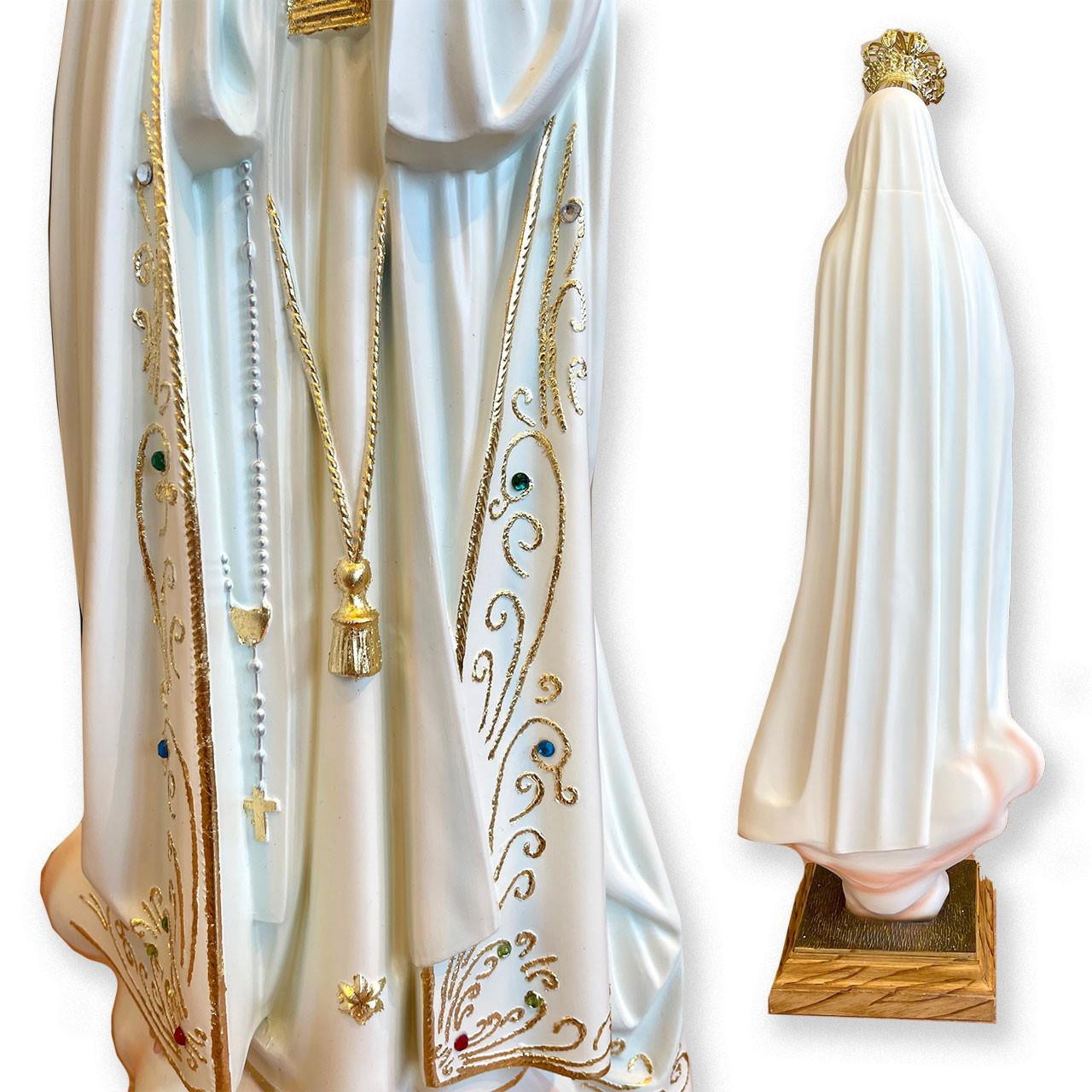 Detail and Back images of the Our Lady of Fatima 22.5" #3474